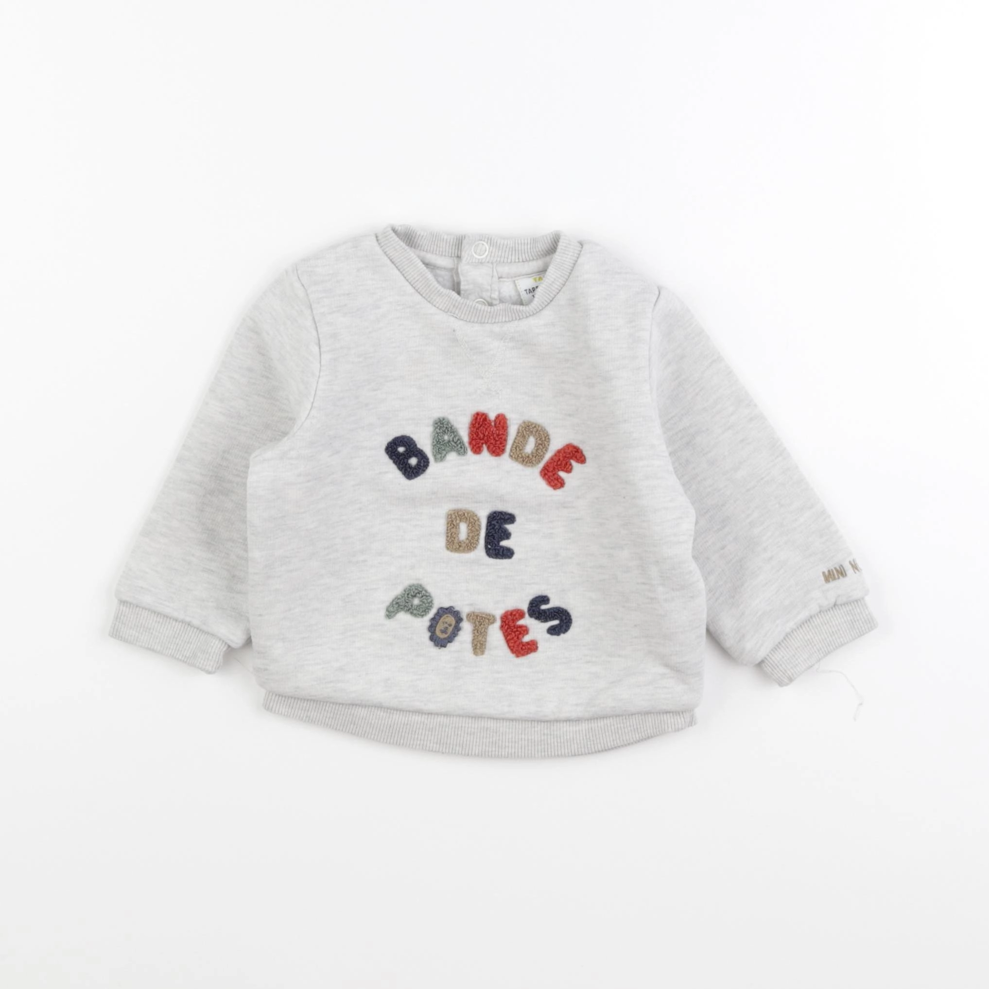 Tape à l'oeil - sweat gris - 12 mois