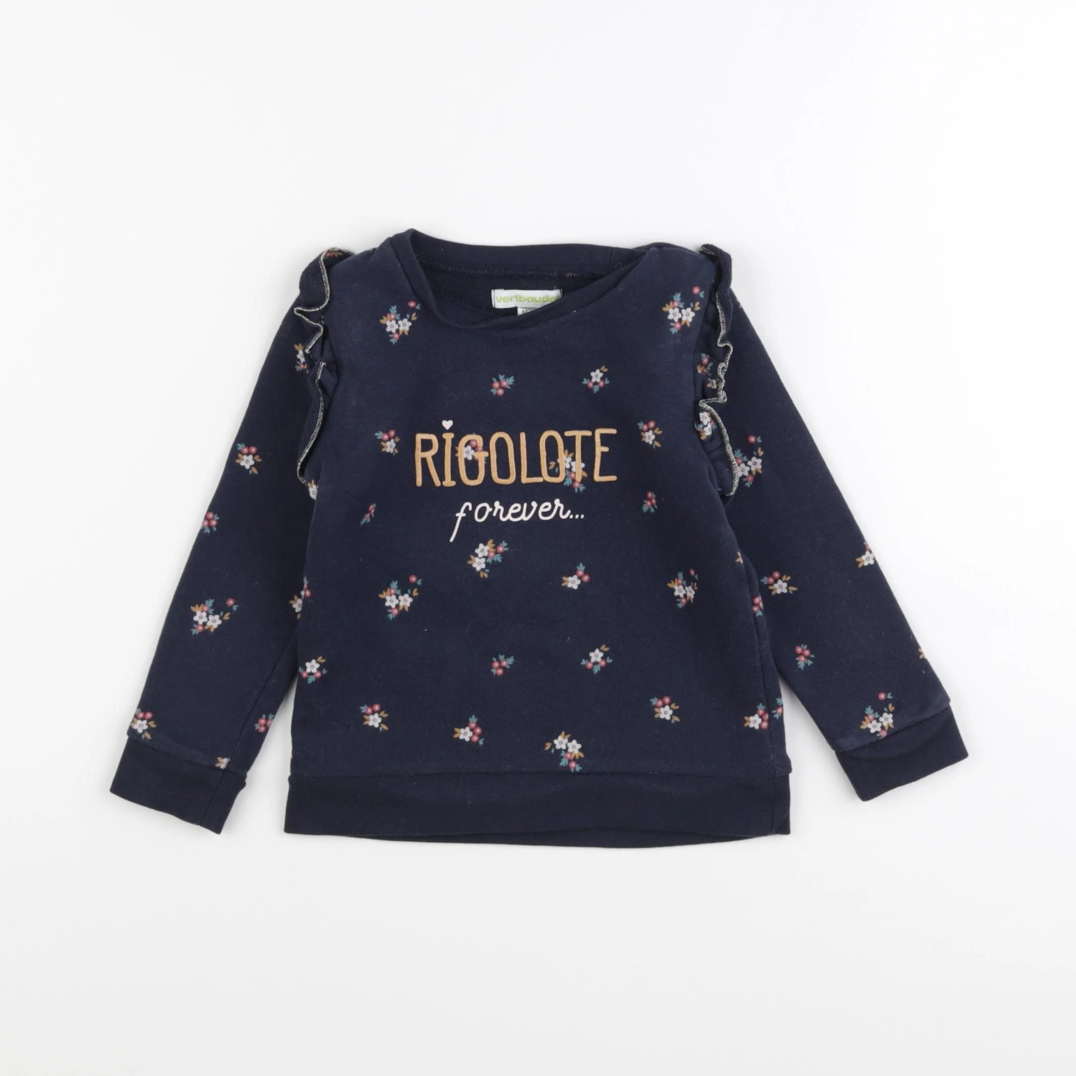 Vertbaudet - sweat bleu - 2 ans