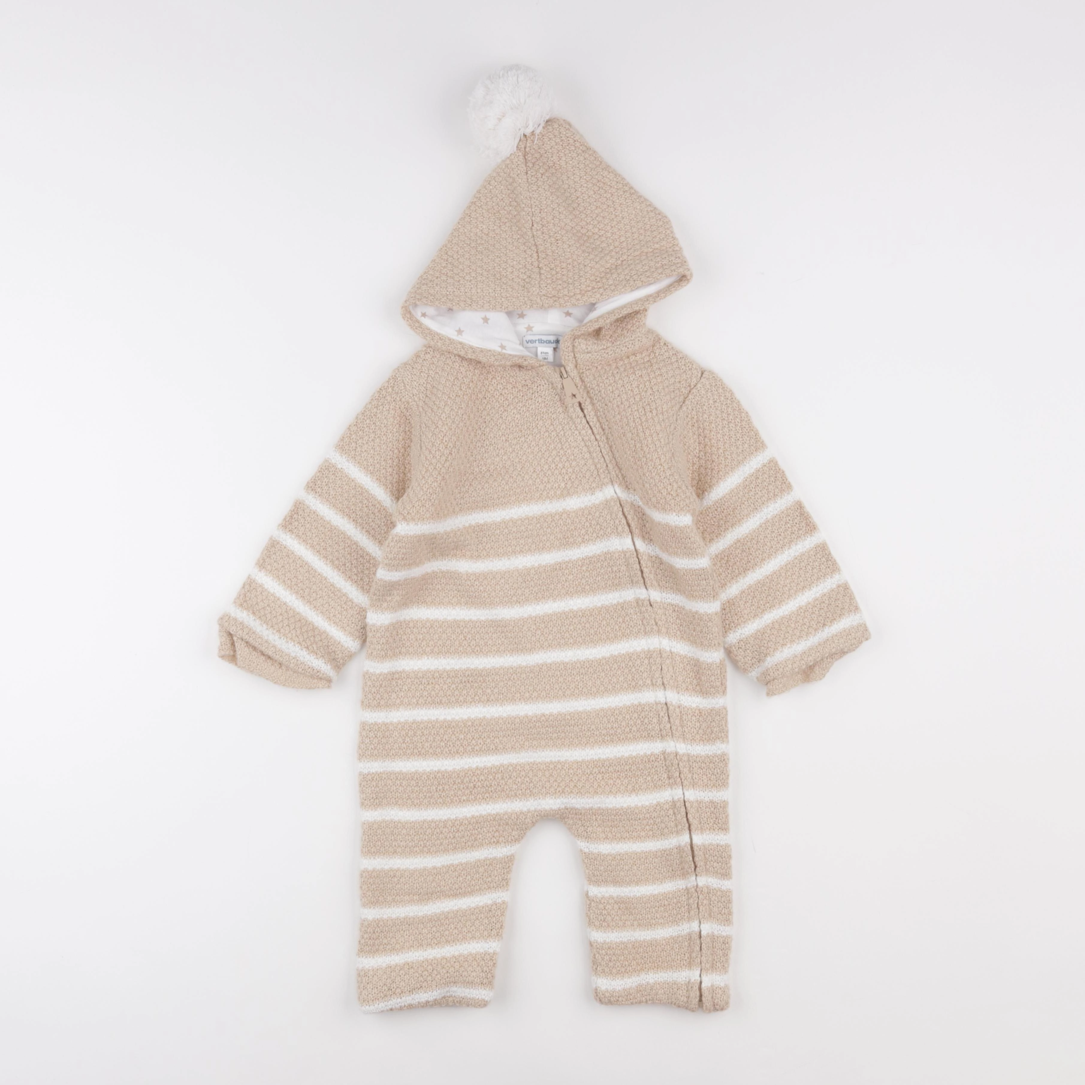 Vertbaudet - combinaison beige - 18 mois