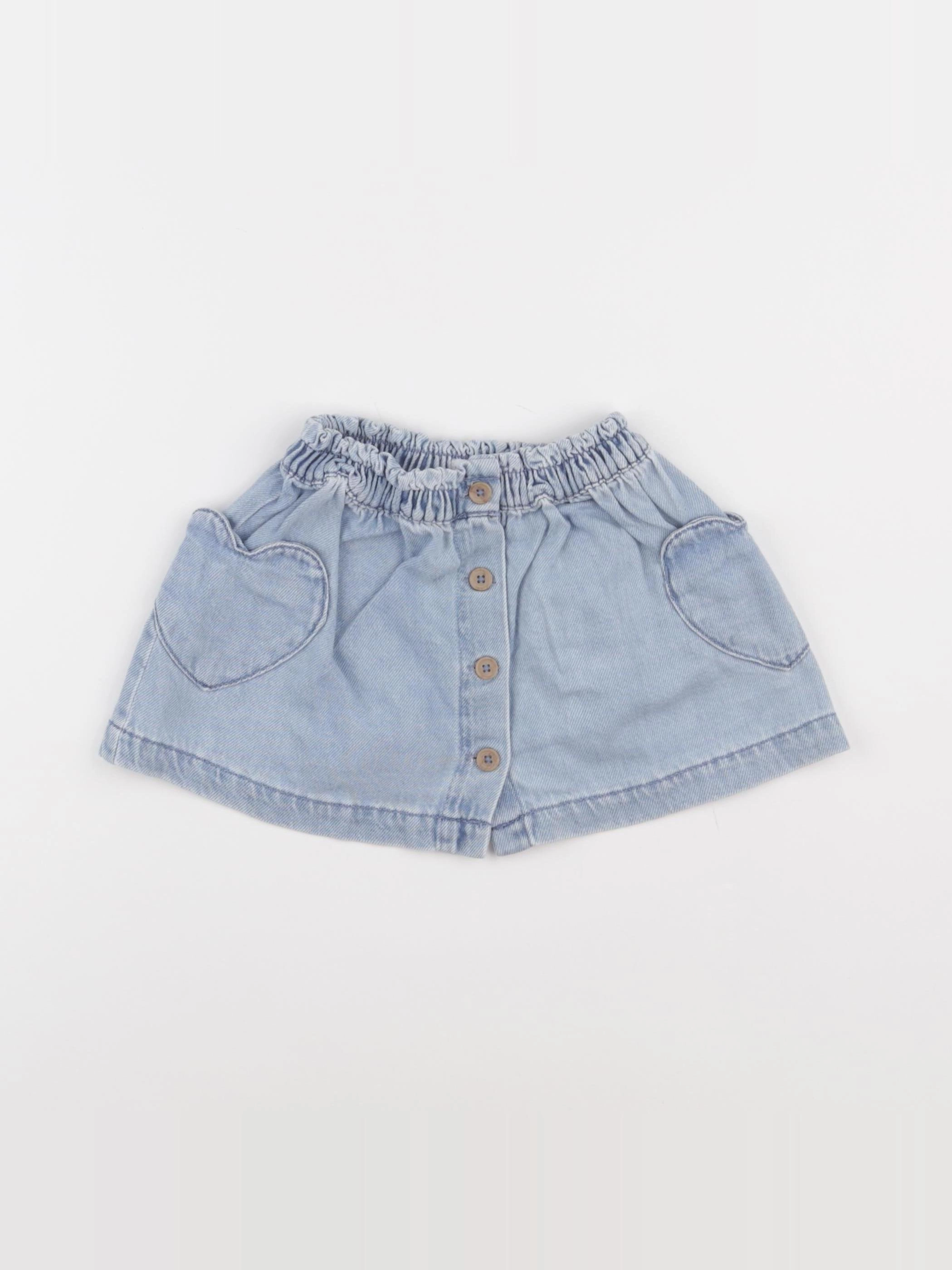 Vertbaudet - jupe bleu - 18 mois