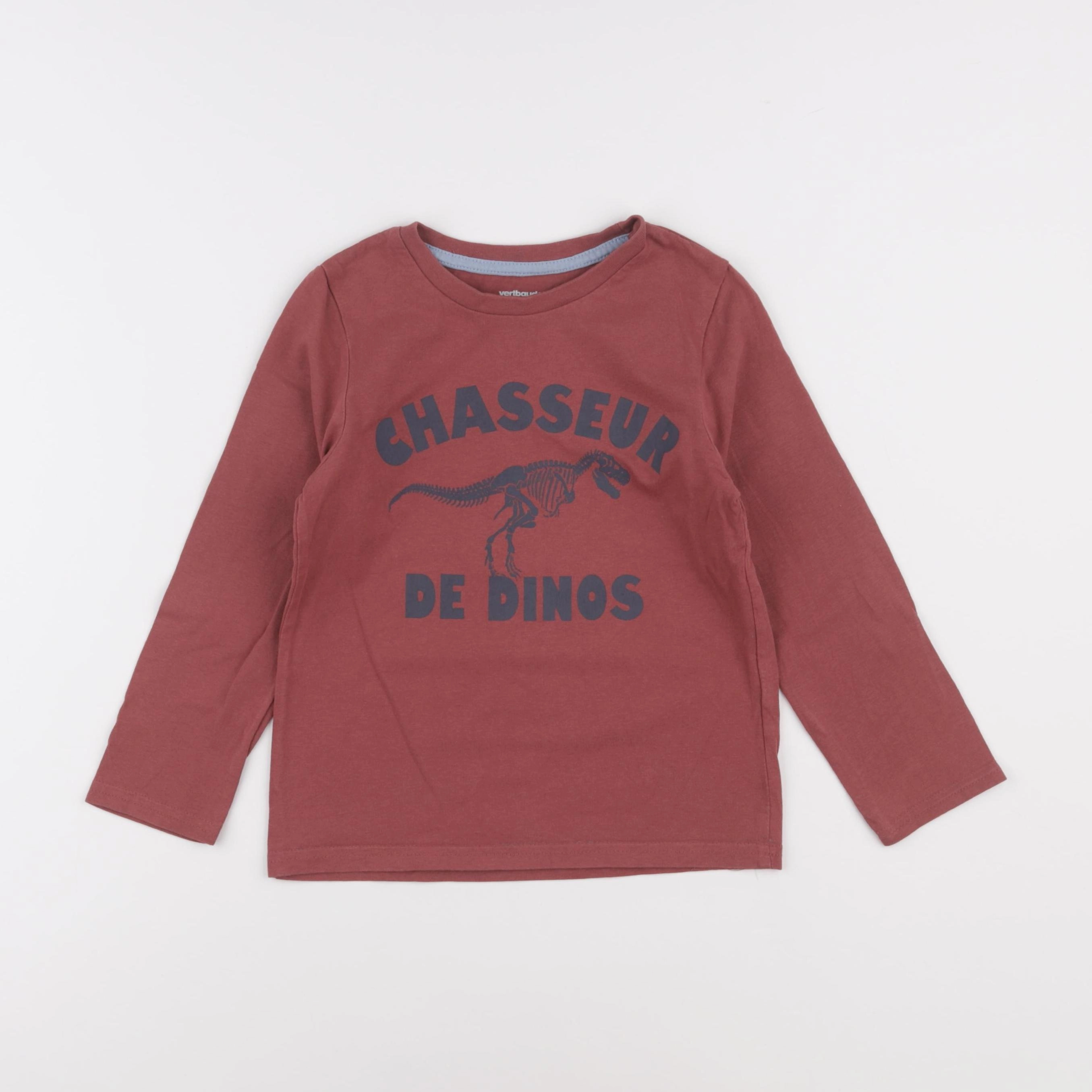 Vertbaudet - tee-shirt rouge - 5 ans