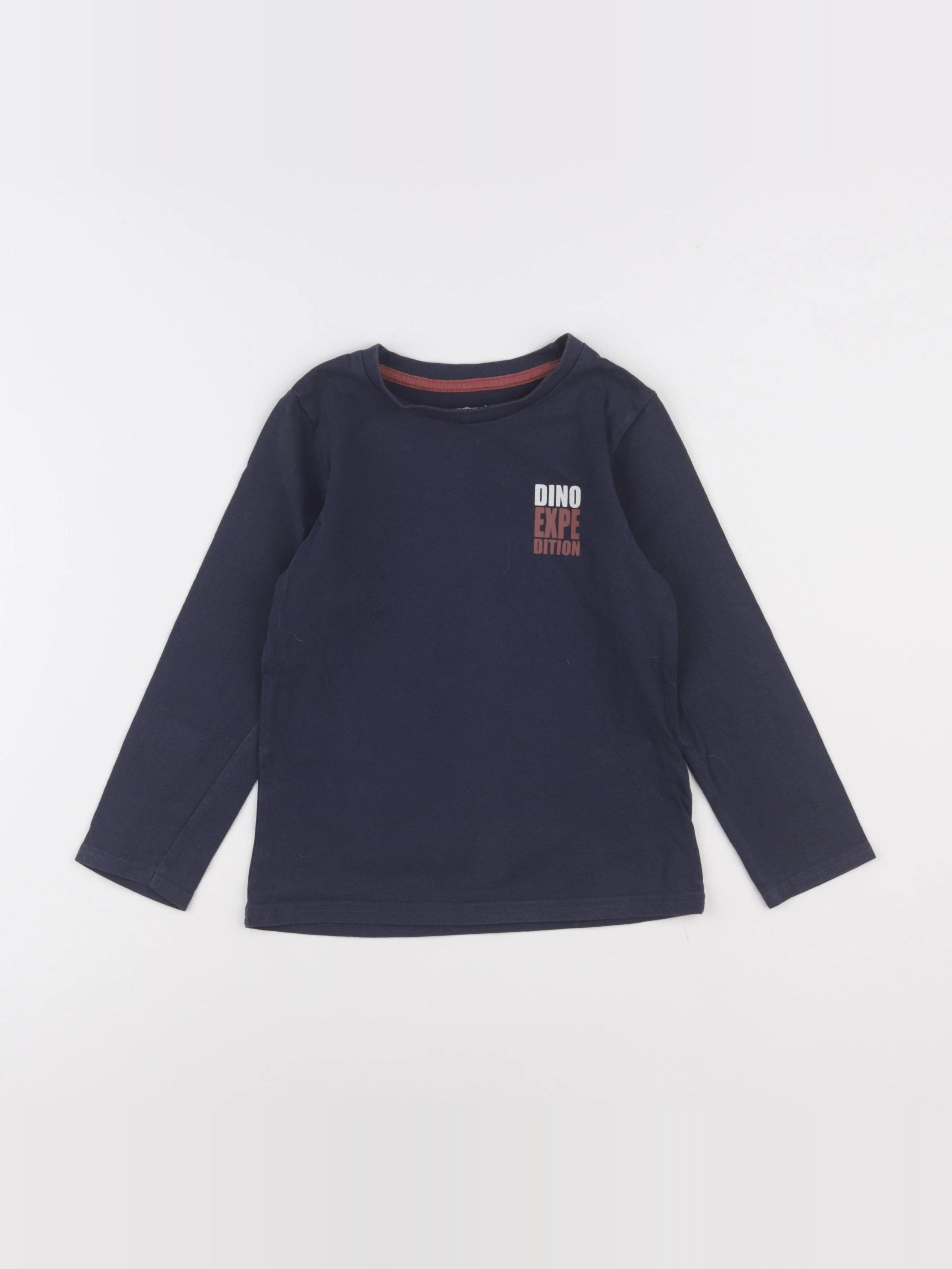 Vertbaudet - tee-shirt bleu - 5 ans