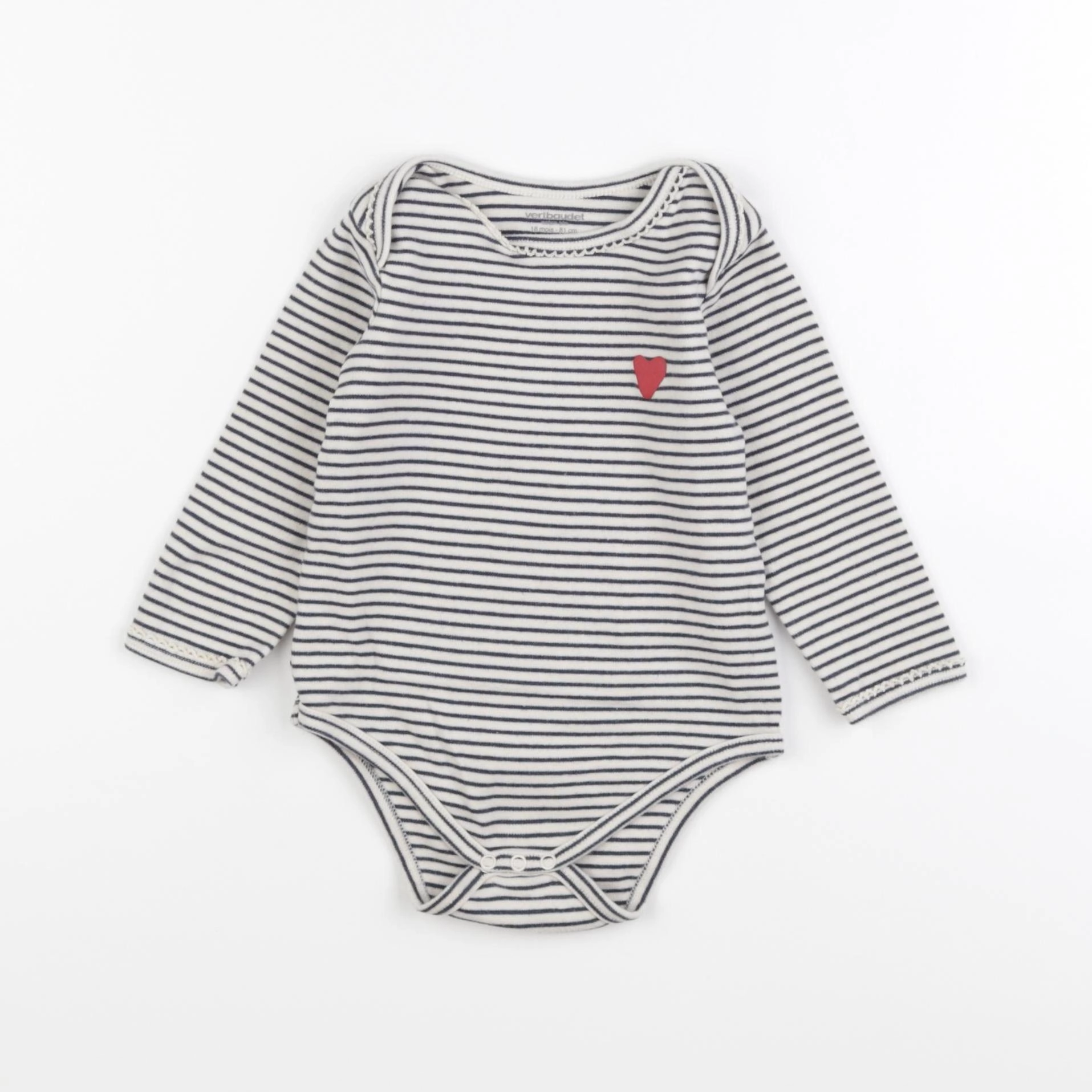 Vertbaudet - body beige, bleu - 18 mois