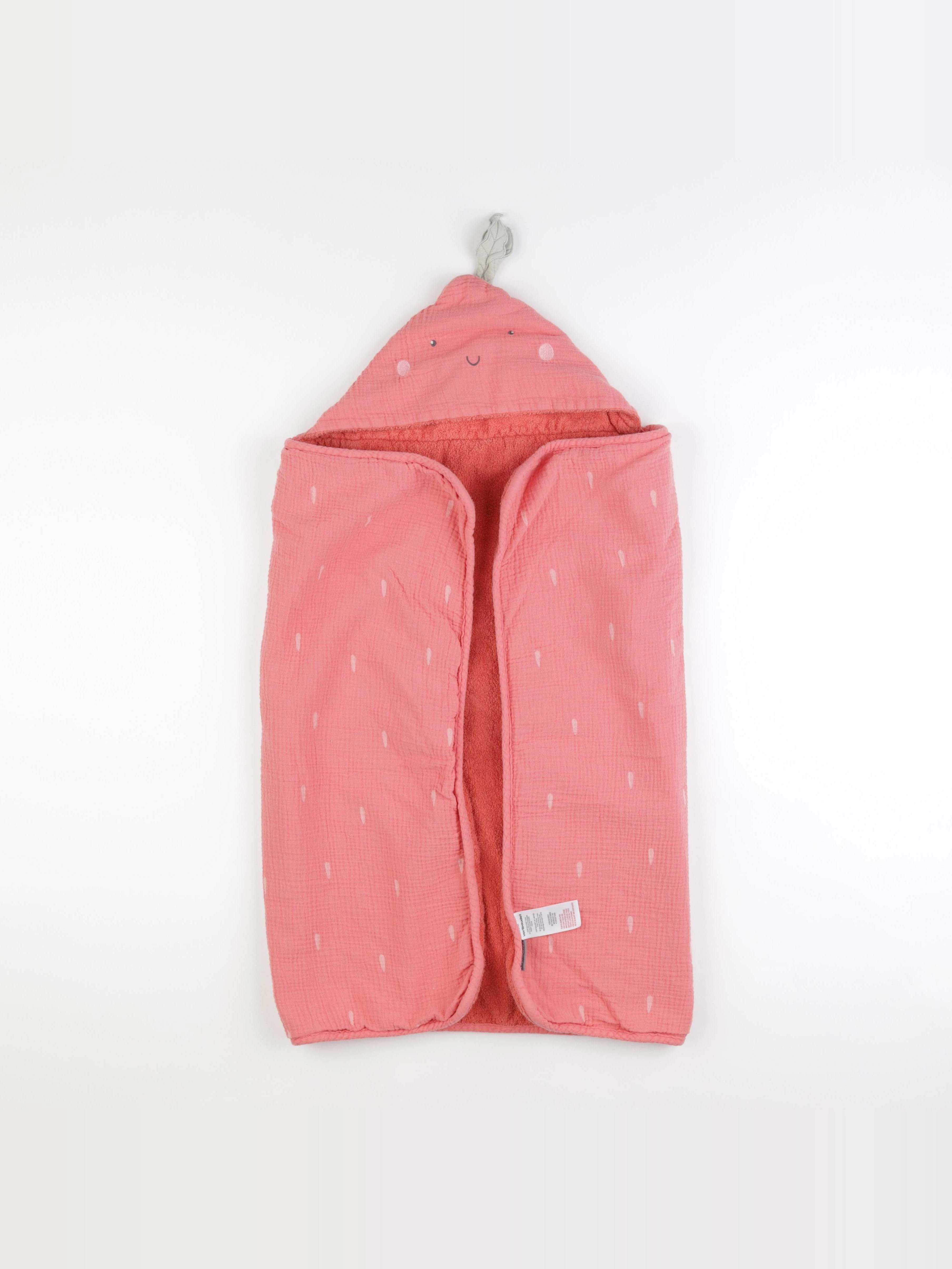 Vertbaudet - cape de bain rose - 2/6 ans