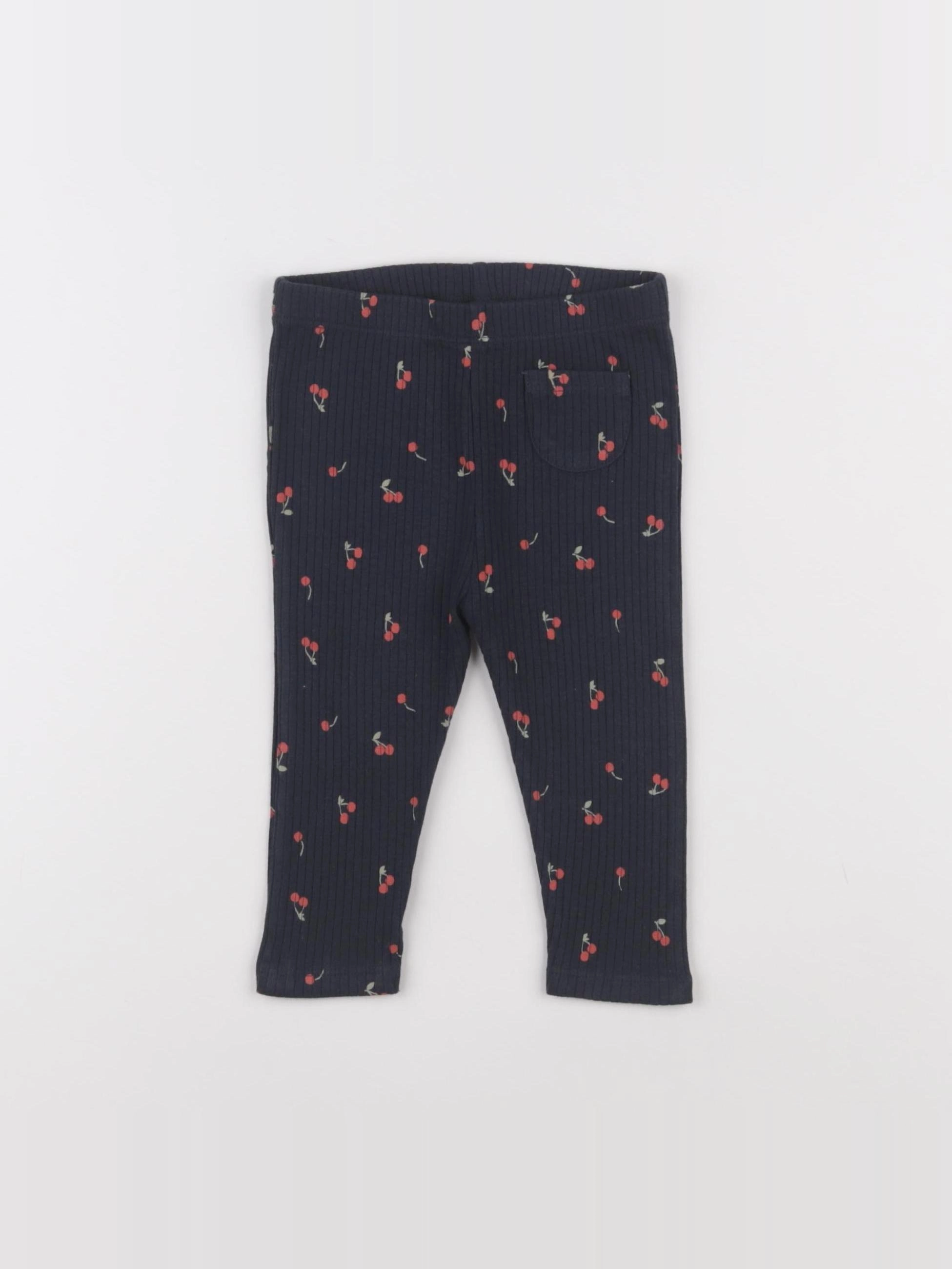 Vertbaudet - legging bleu - 12 mois
