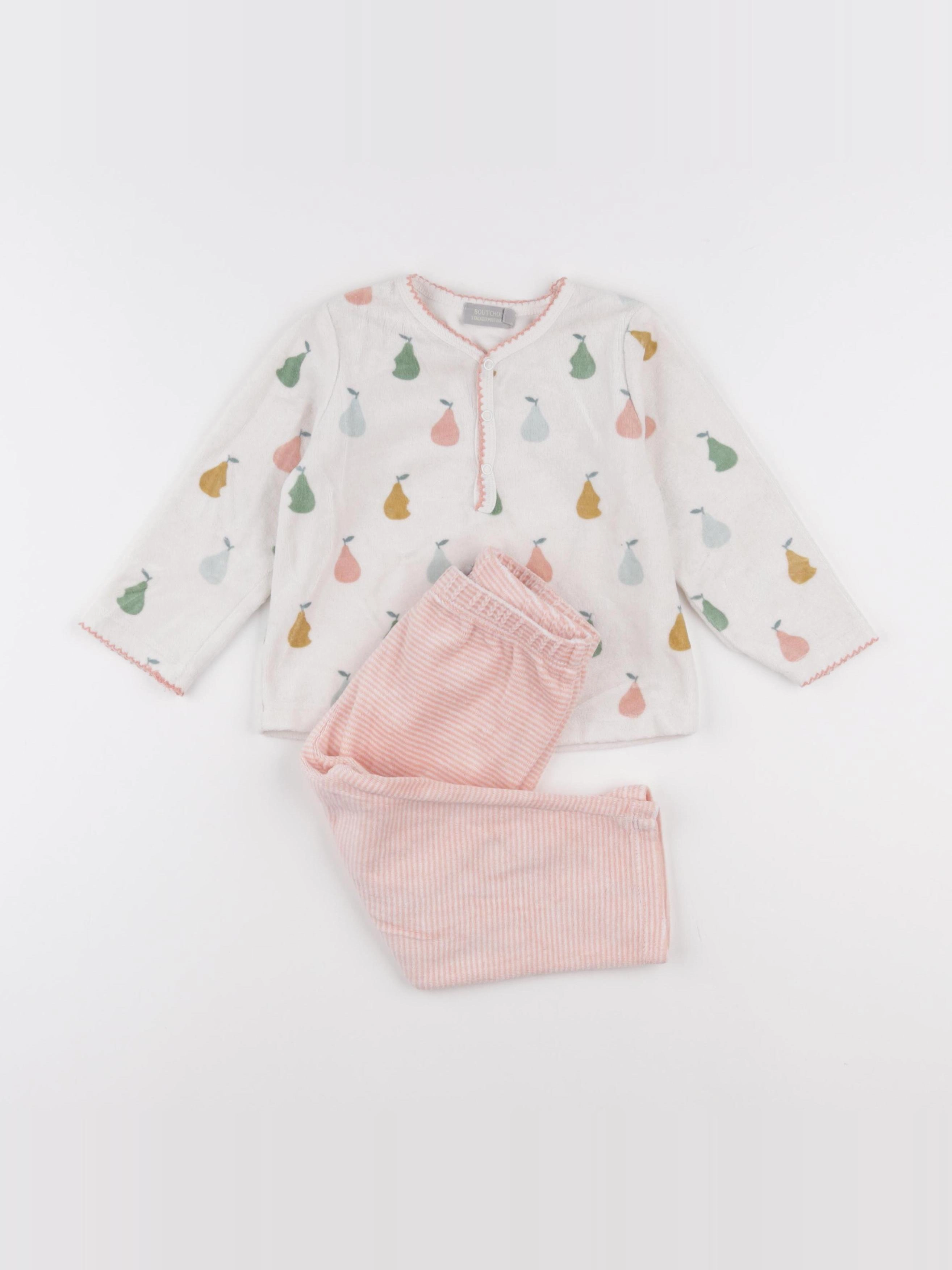 Boutchou - pyjama velours rose - 24 mois