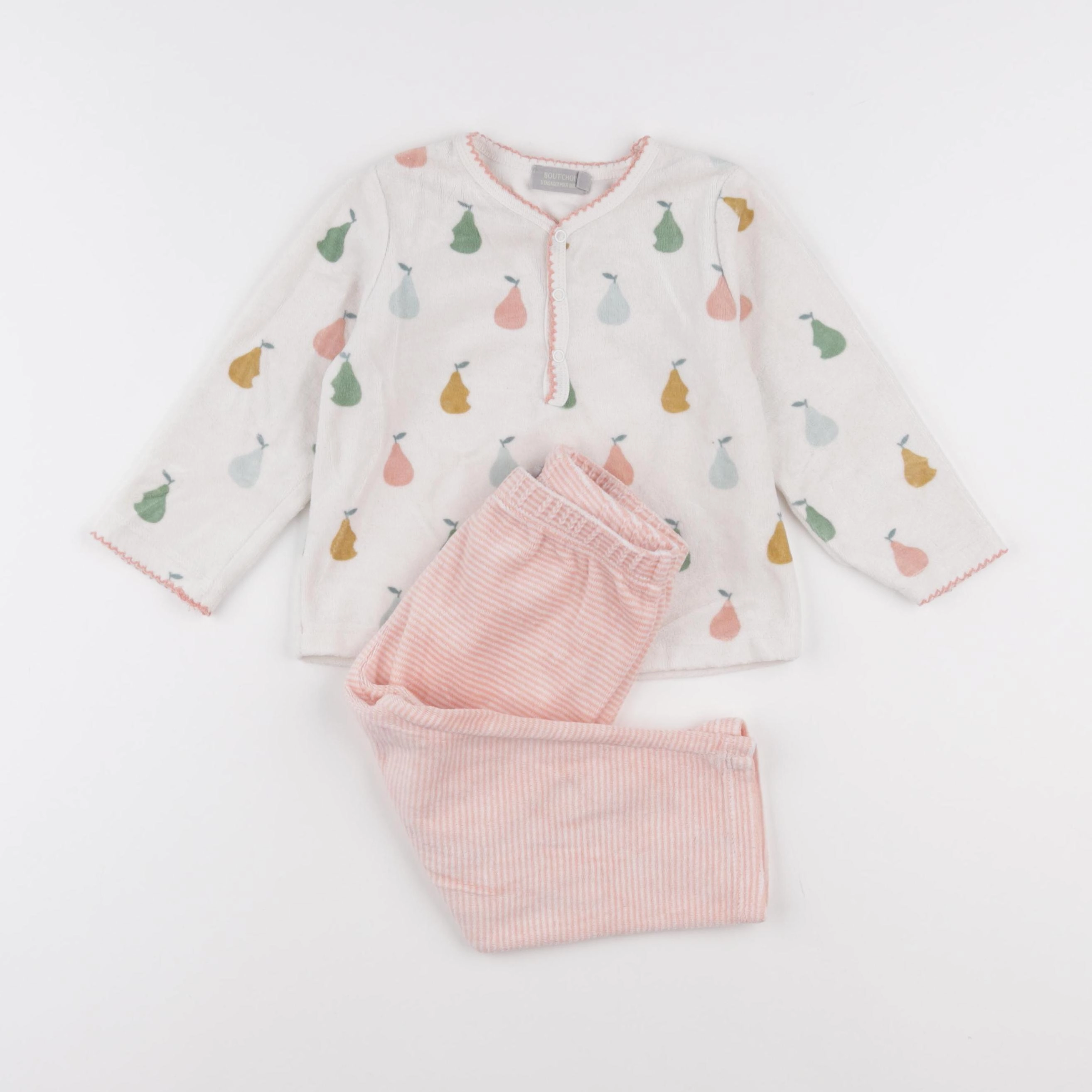Boutchou - pyjama velours rose - 24 mois