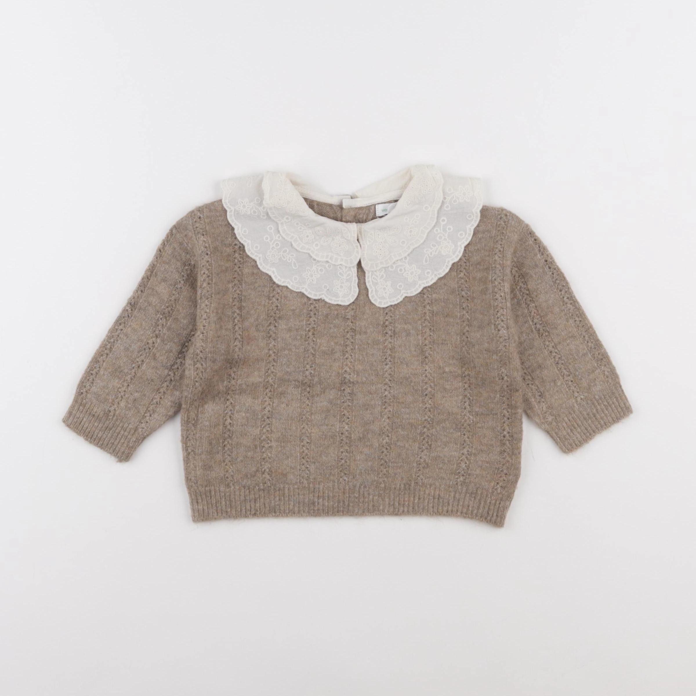 Vertbaudet - pull marron - 9 mois