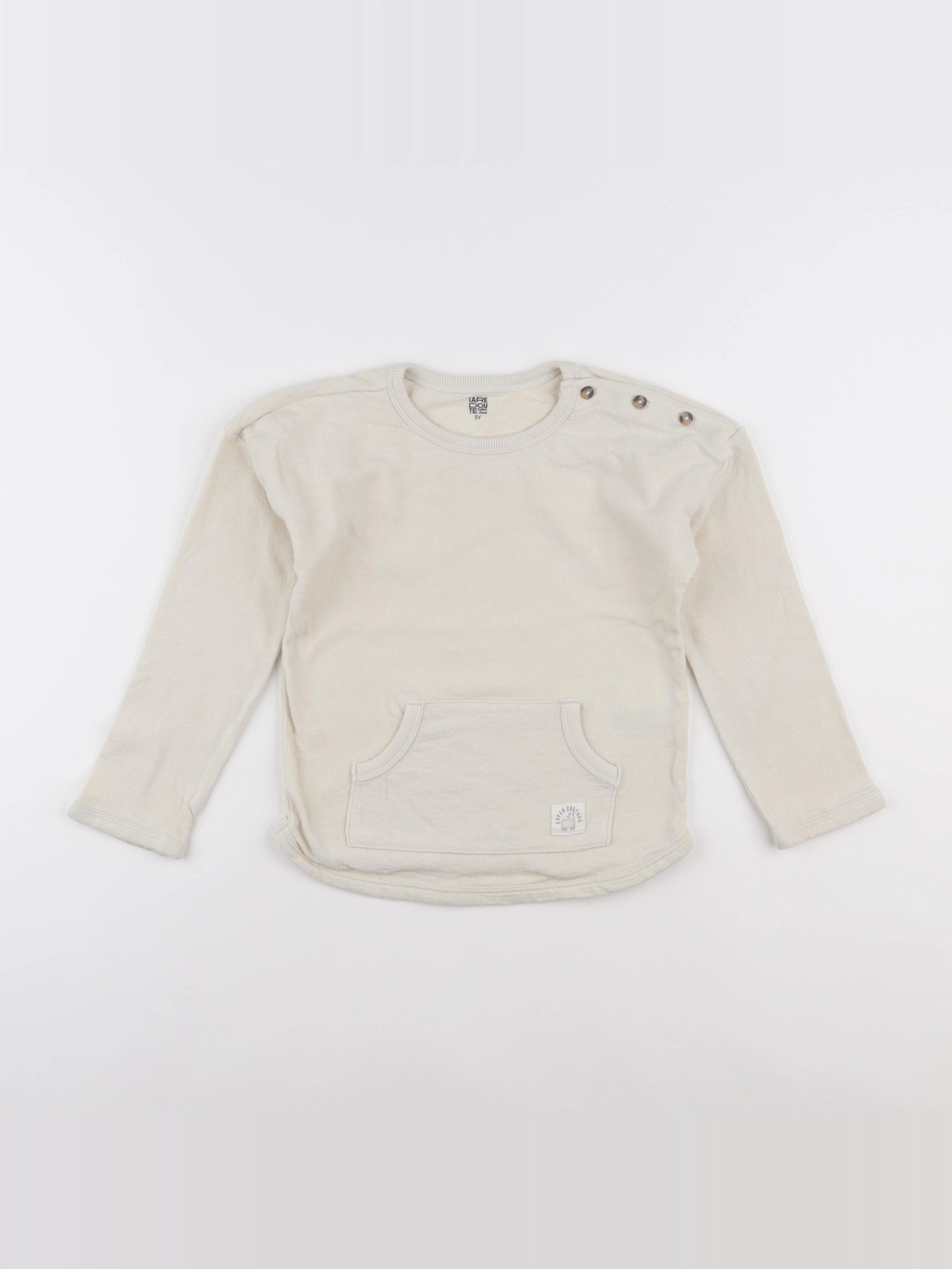 La Redoute - sweat beige - 5 ans
