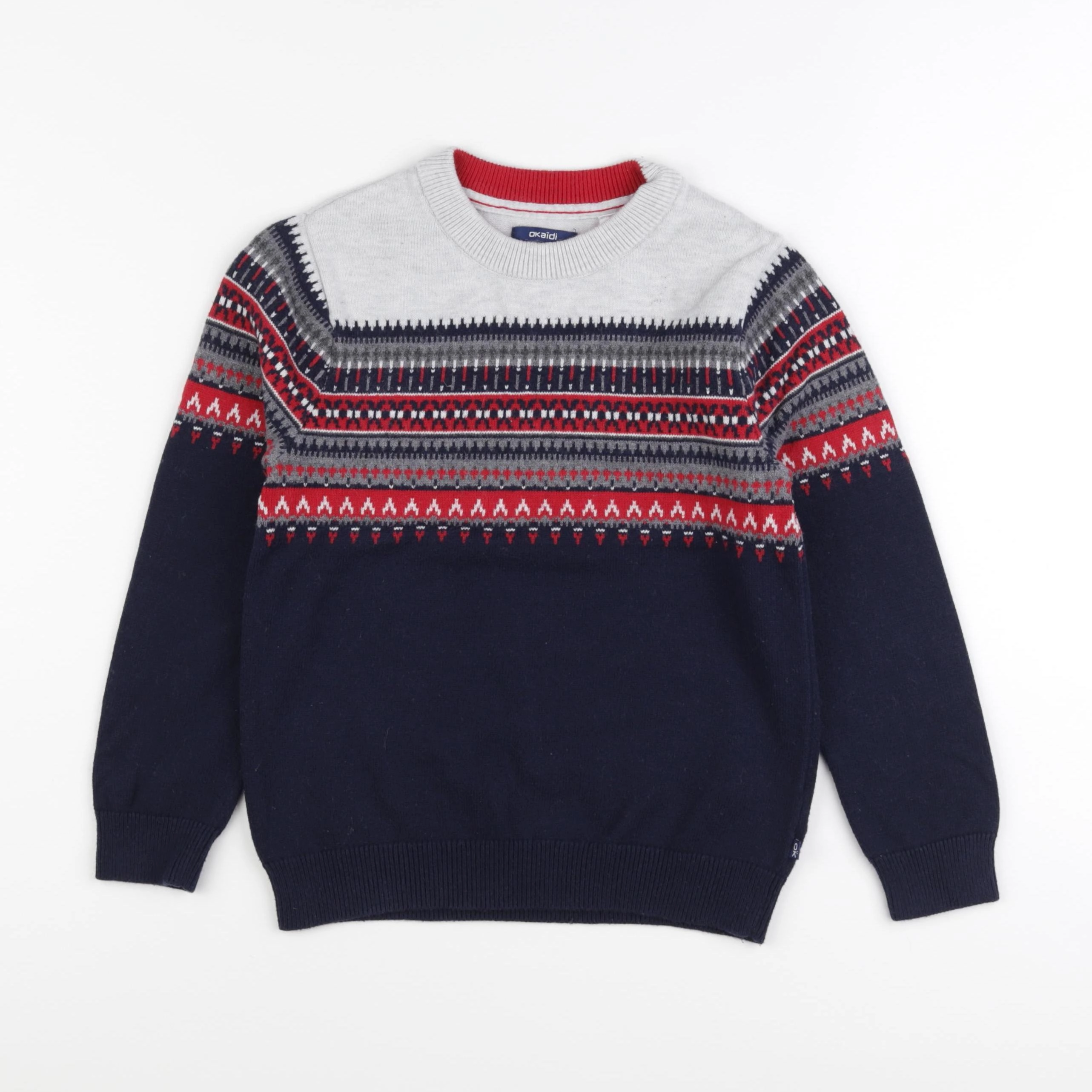 Okaidi - pull bleu - 8 ans