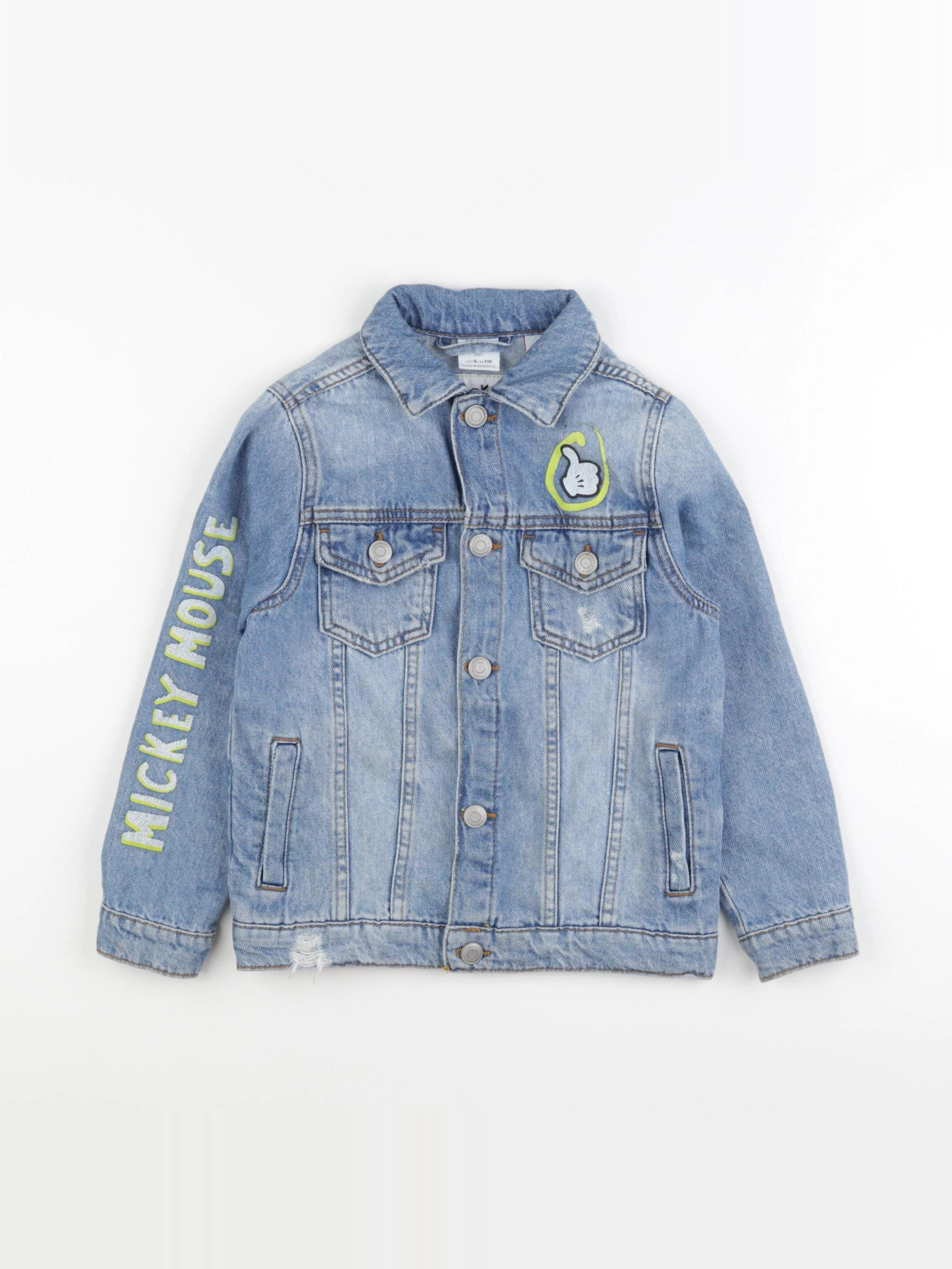 Zara - veste imprimé au dos bleu - 6 ans