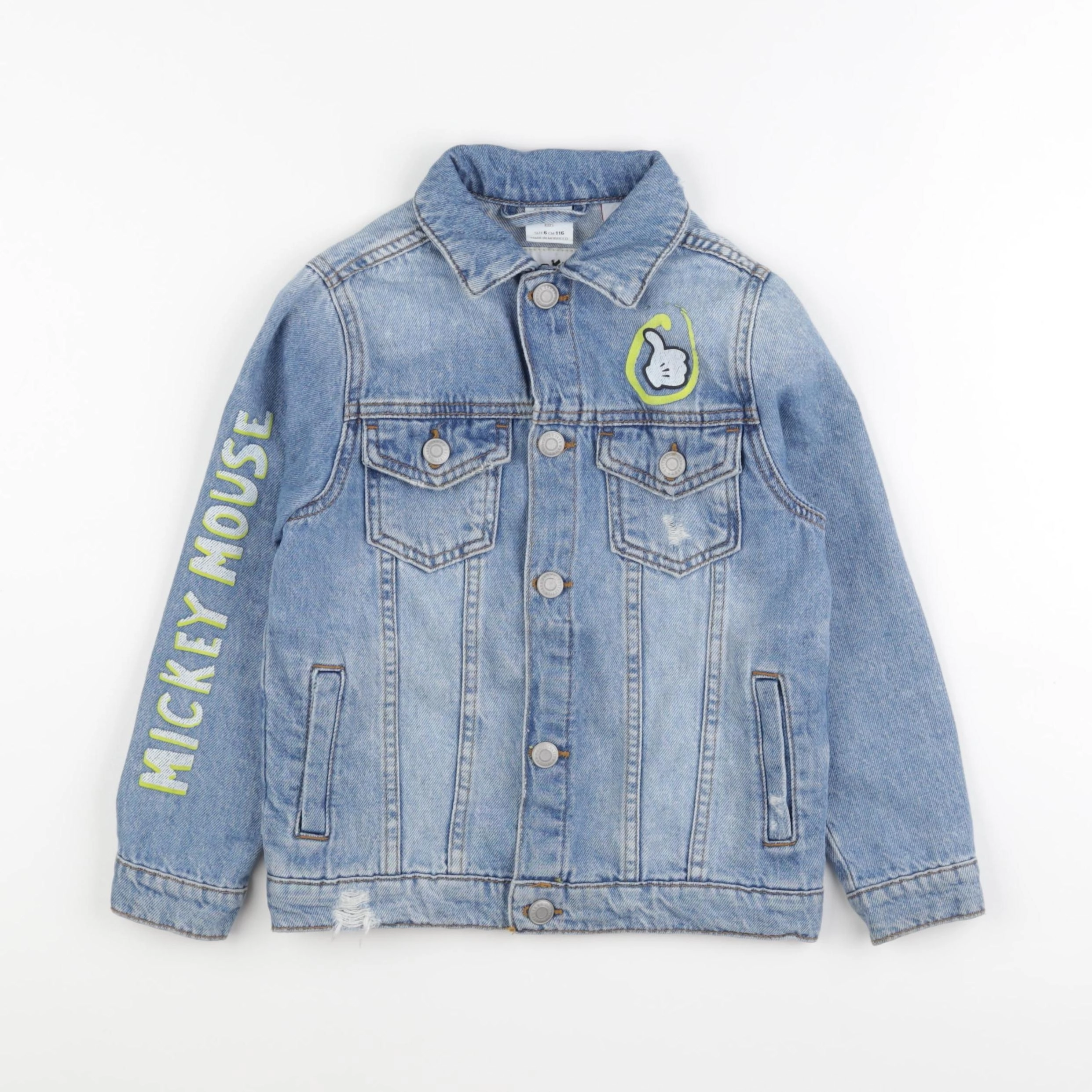 Zara - veste imprimé au dos bleu - 6 ans