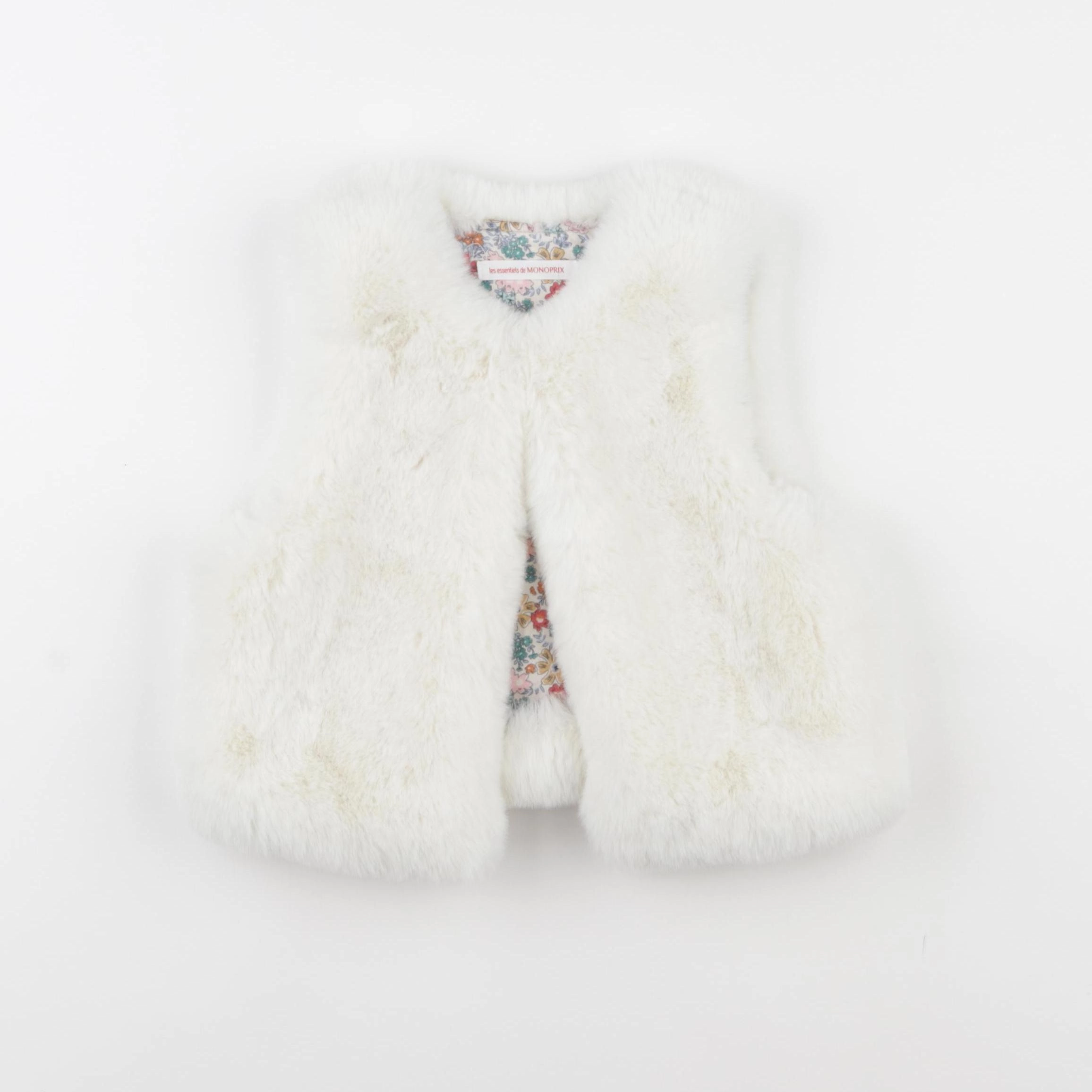 Monoprix - gilet blanc - 5 ans