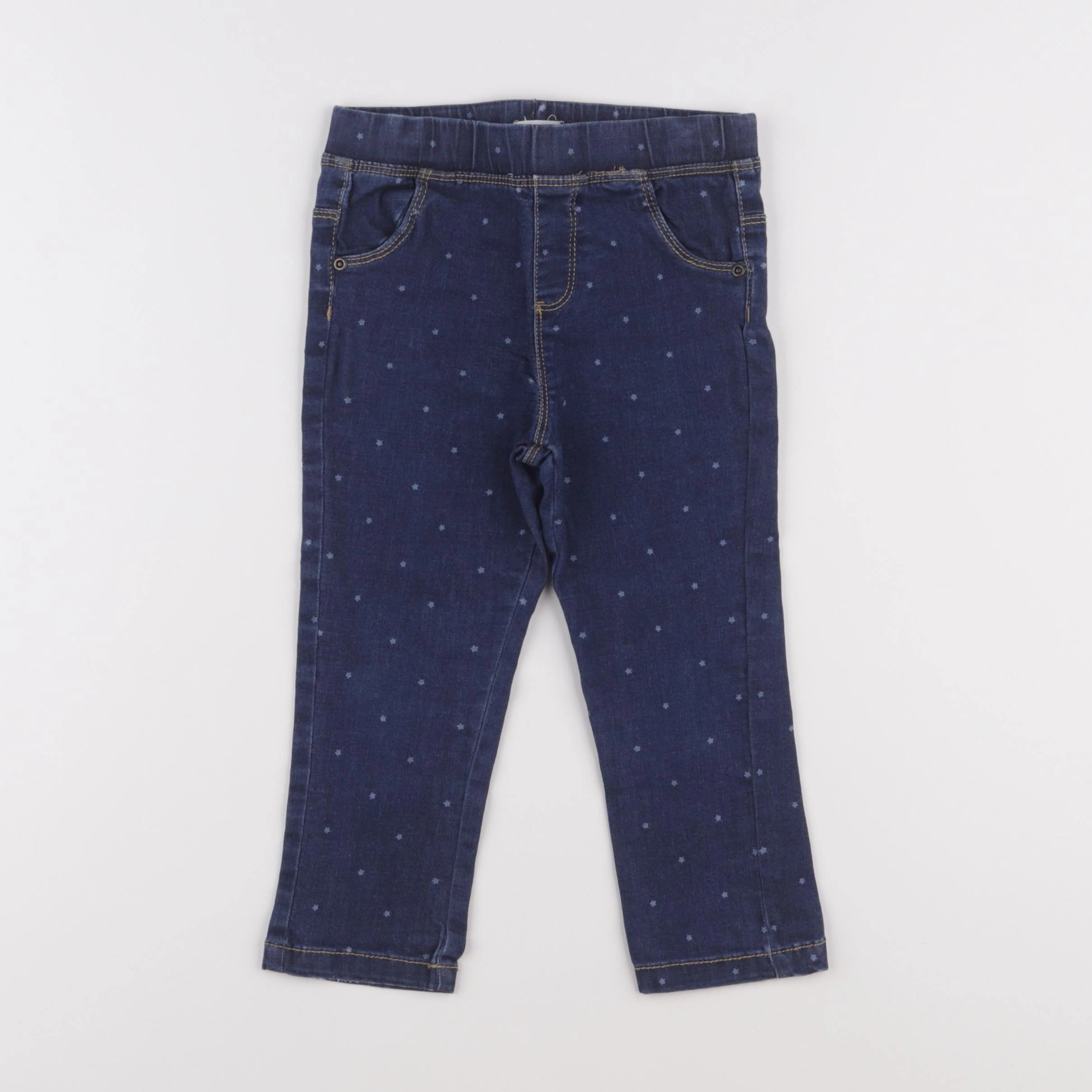 Vertbaudet - jegging bleu - 36 mois