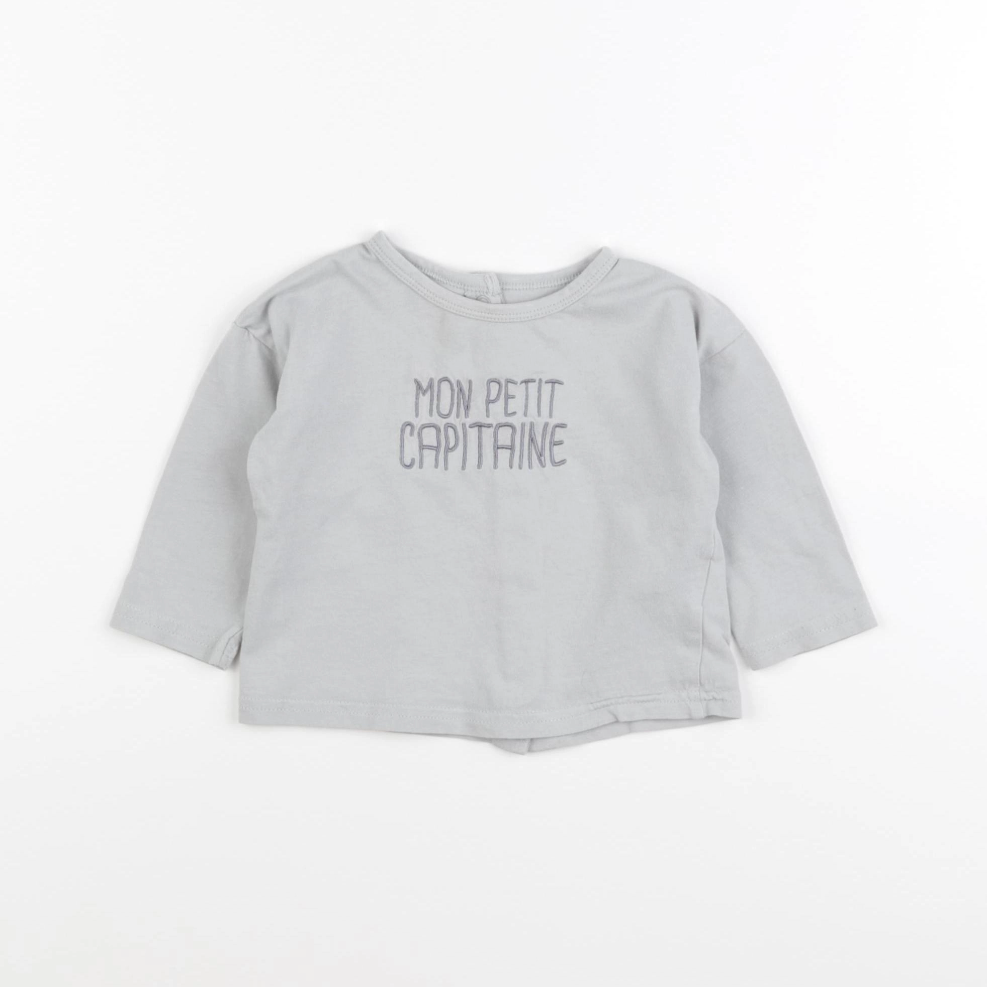 Vertbaudet - tee-shirt gris - 9 mois