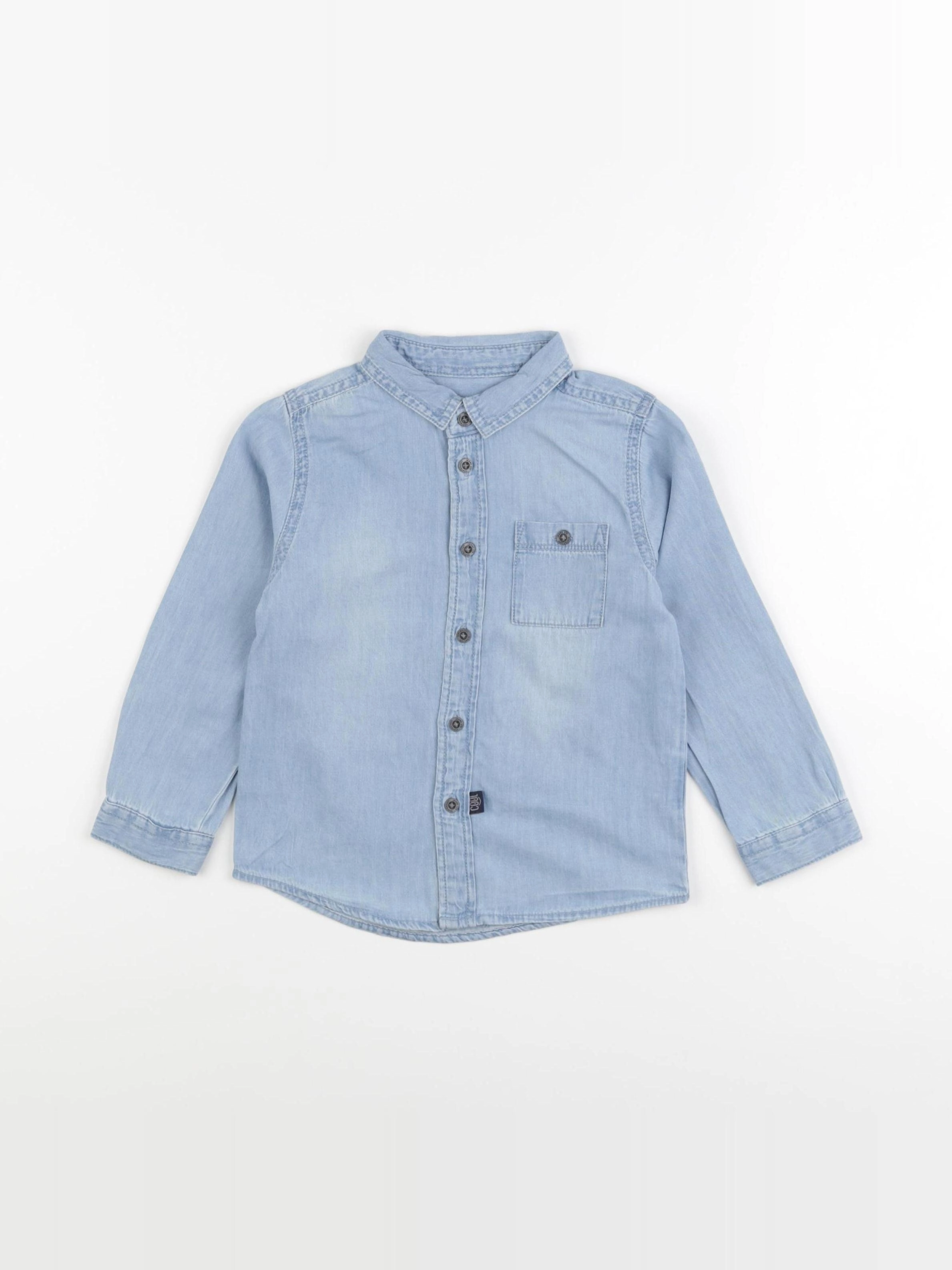 Vertbaudet - chemise bleu - 36 mois