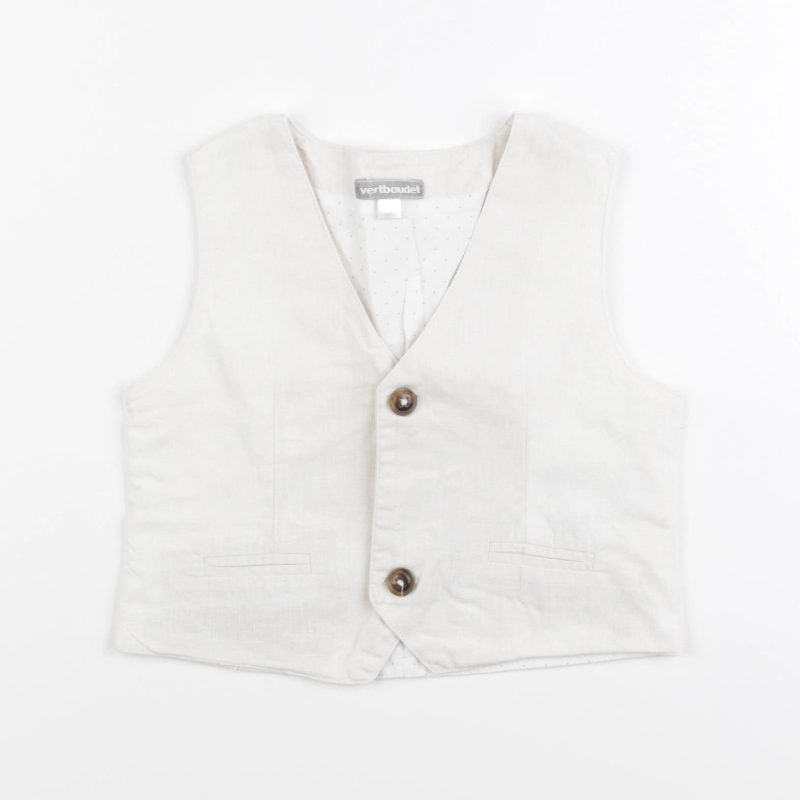 Vertbaudet - gilet beige - 3 ans