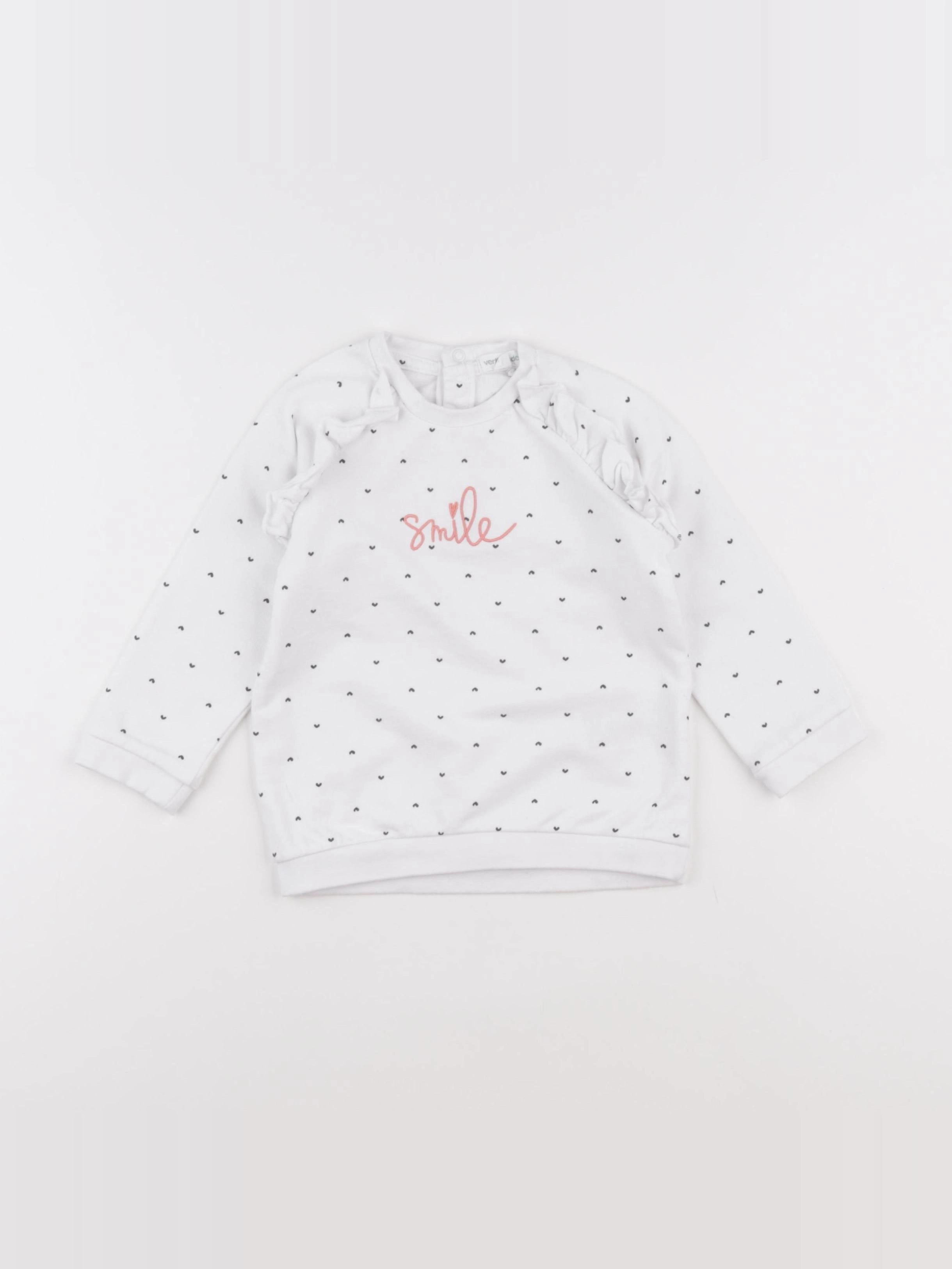 Vertbaudet - sweat blanc - 36 mois