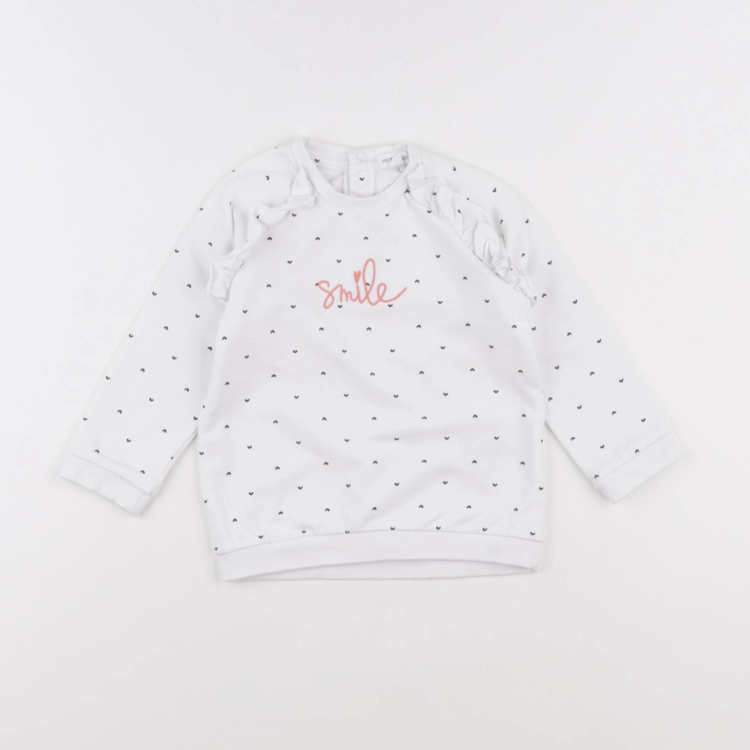 Vertbaudet - sweat blanc - 36 mois