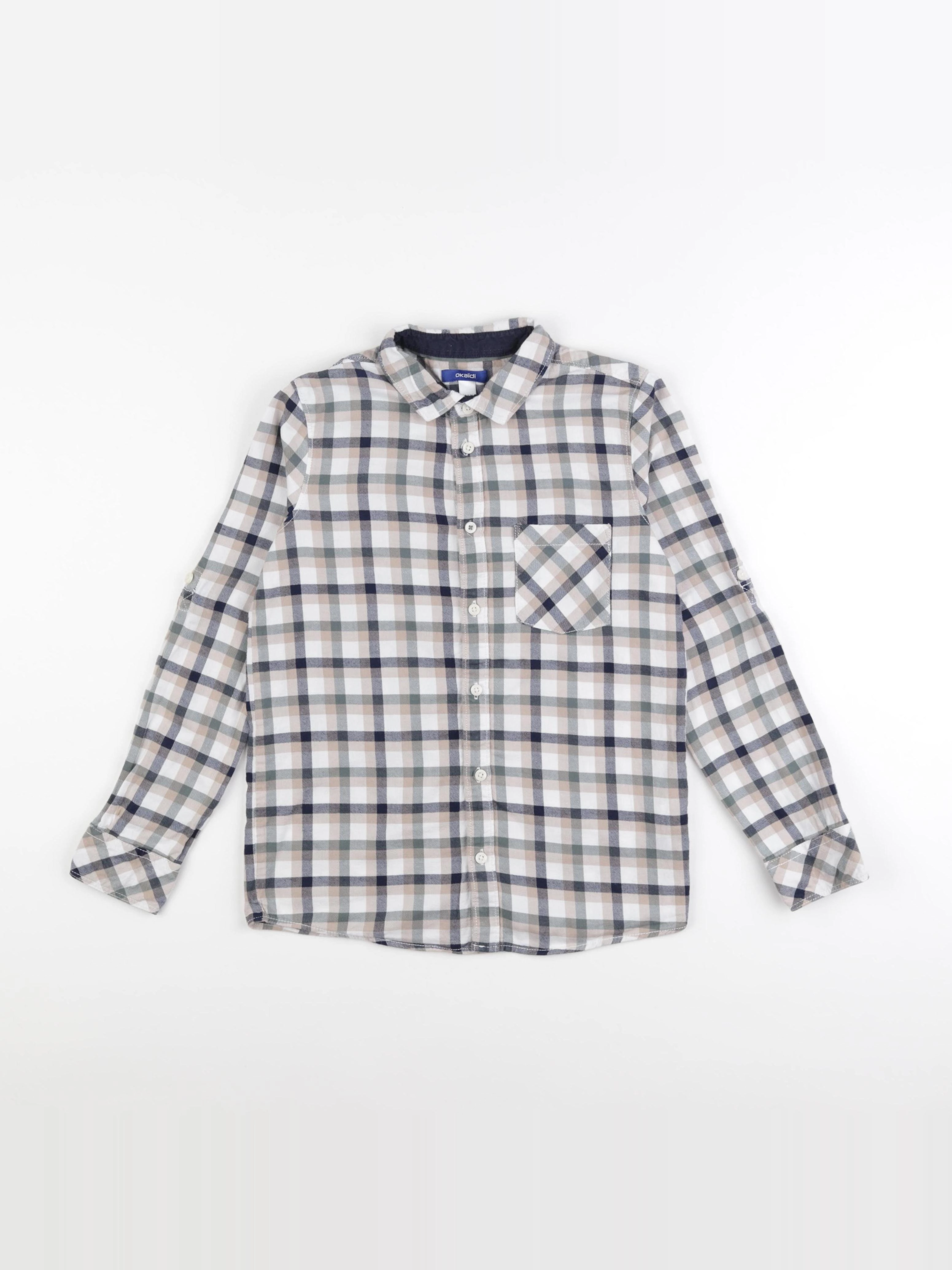 Okaidi - chemise beige - 10 ans