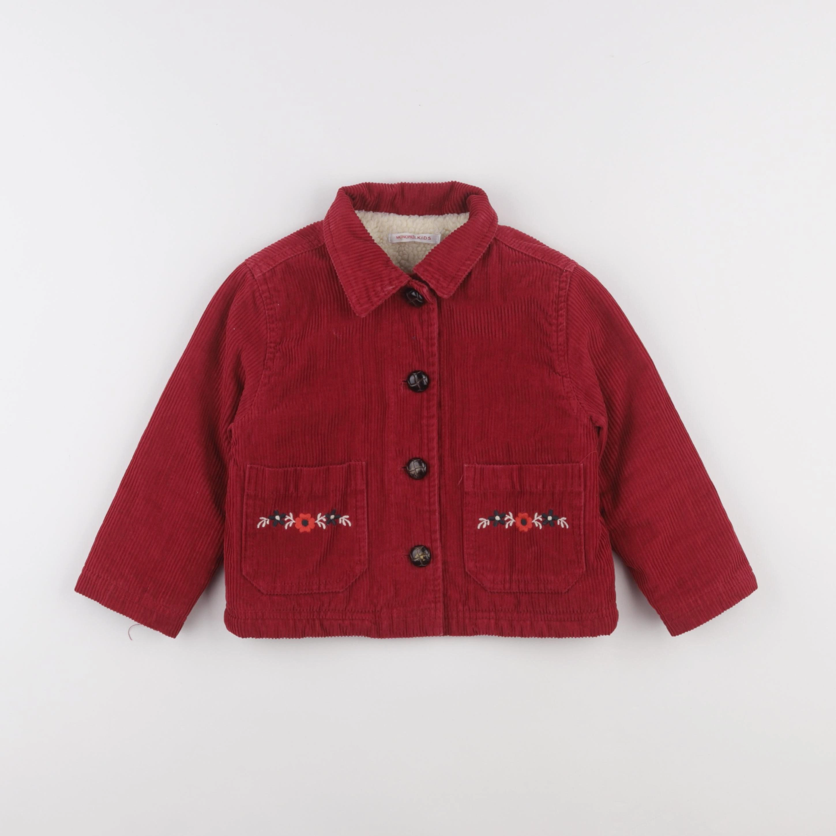 Monoprix - veste rouge - 3 ans