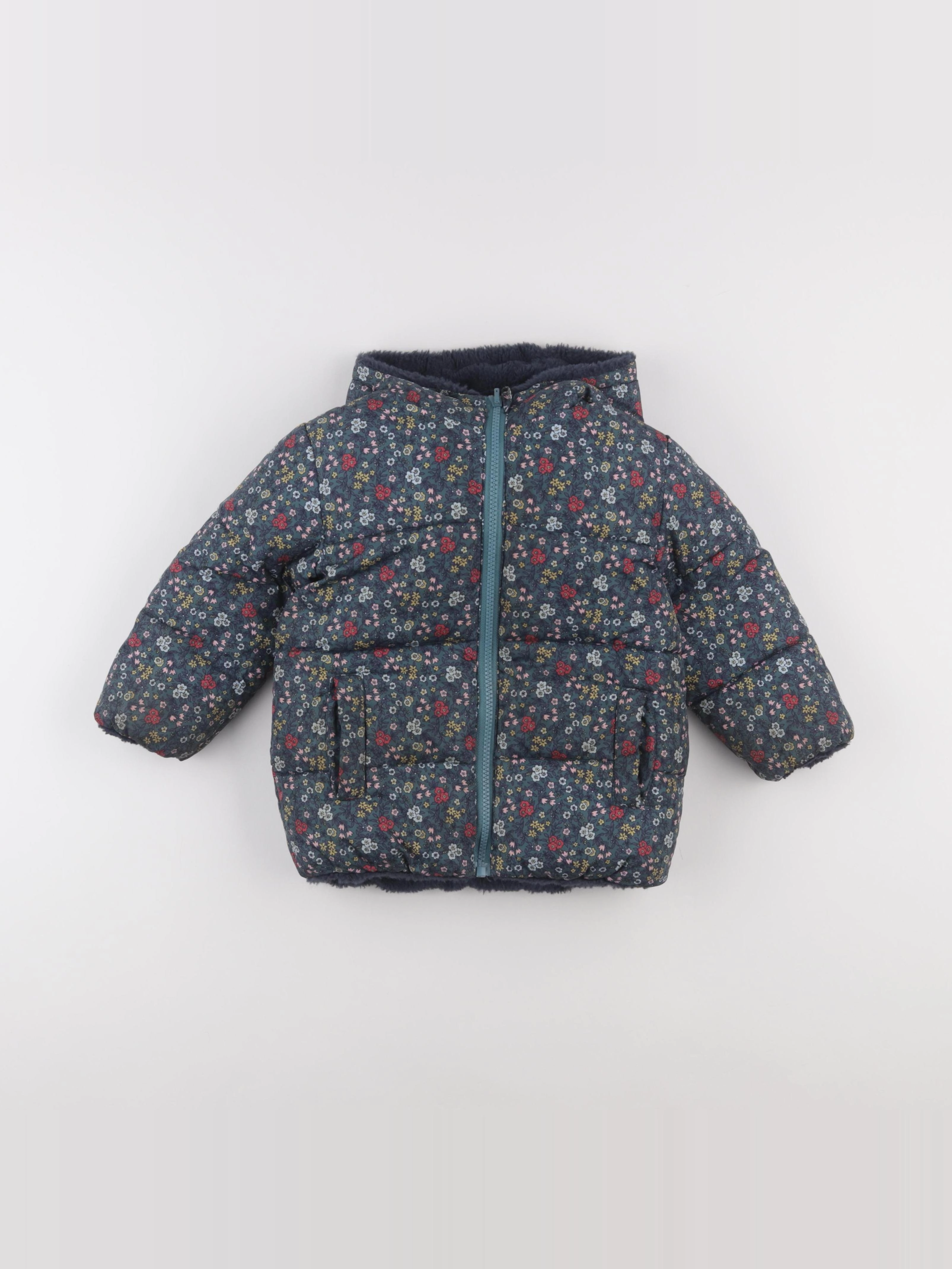 Boutchou - doudoune réversible bleu - 36 mois
