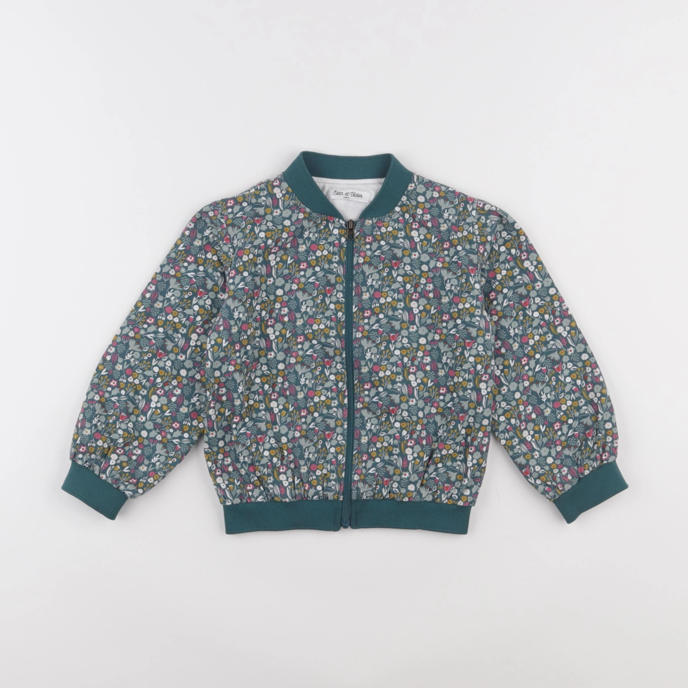 Eden & Victor - gilet vert - 3 ans
