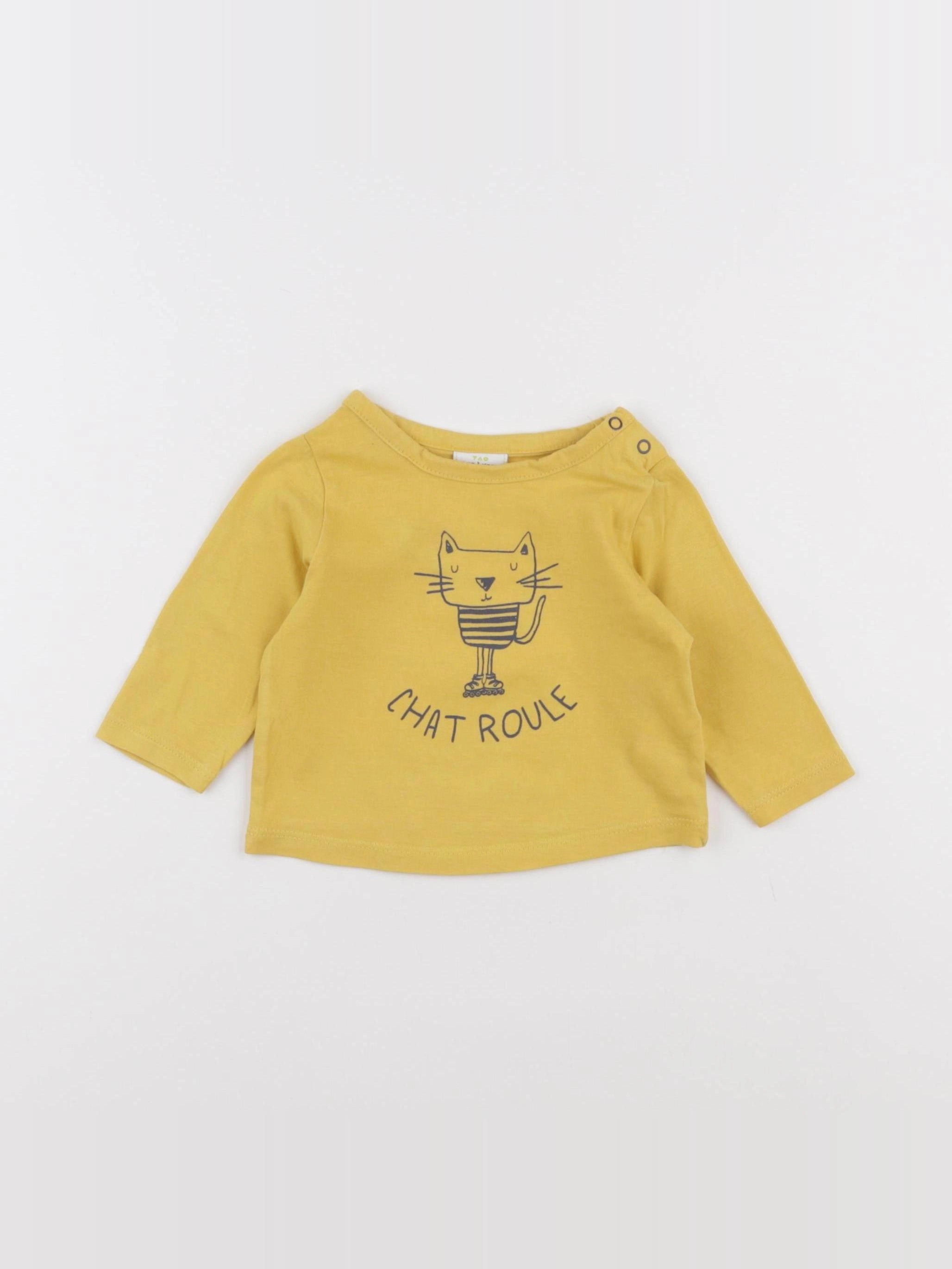 Tape à l'oeil - tee-shirt jaune - 3 mois