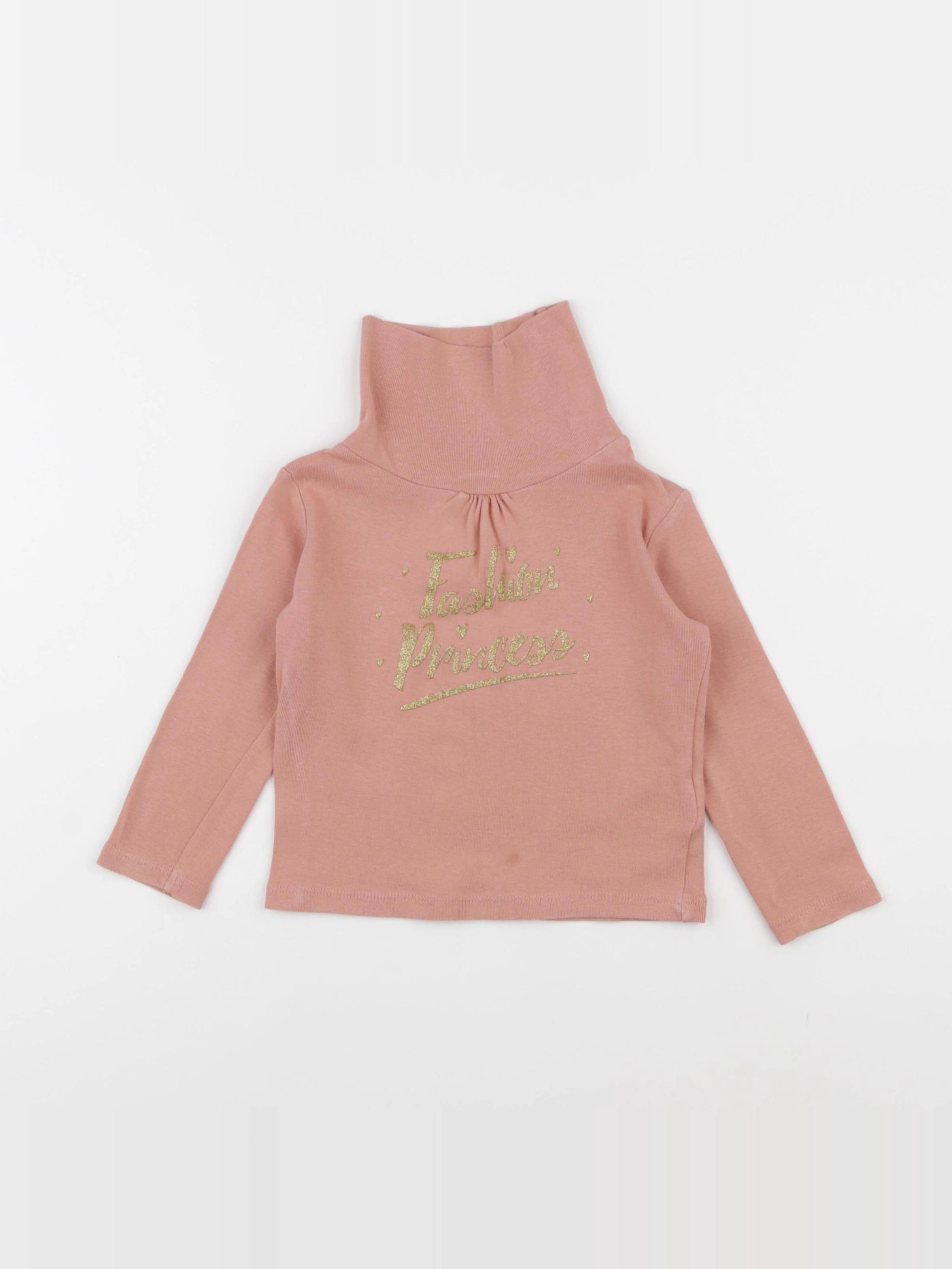 Vertbaudet - sous-pull rose - 2 ans
