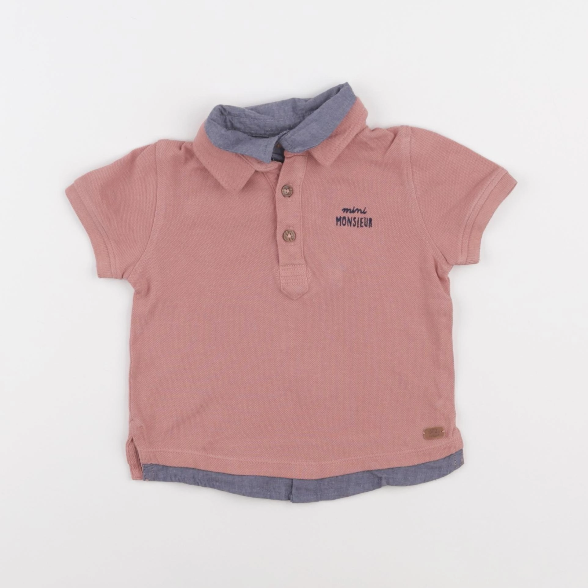 Tape à l'oeil - polo rose - 9 mois