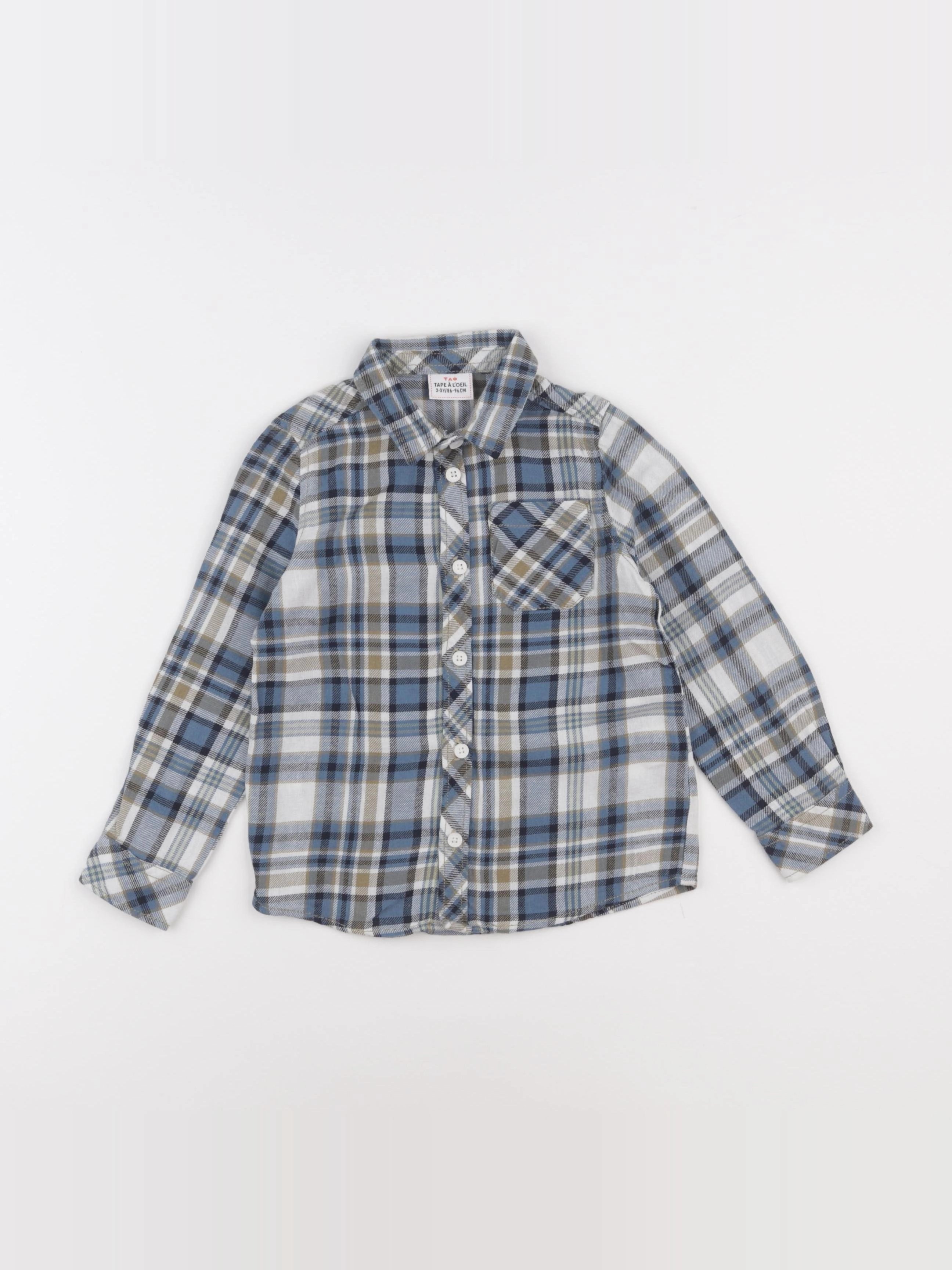 Tape à l'oeil - chemise bleu - 2/3 ans