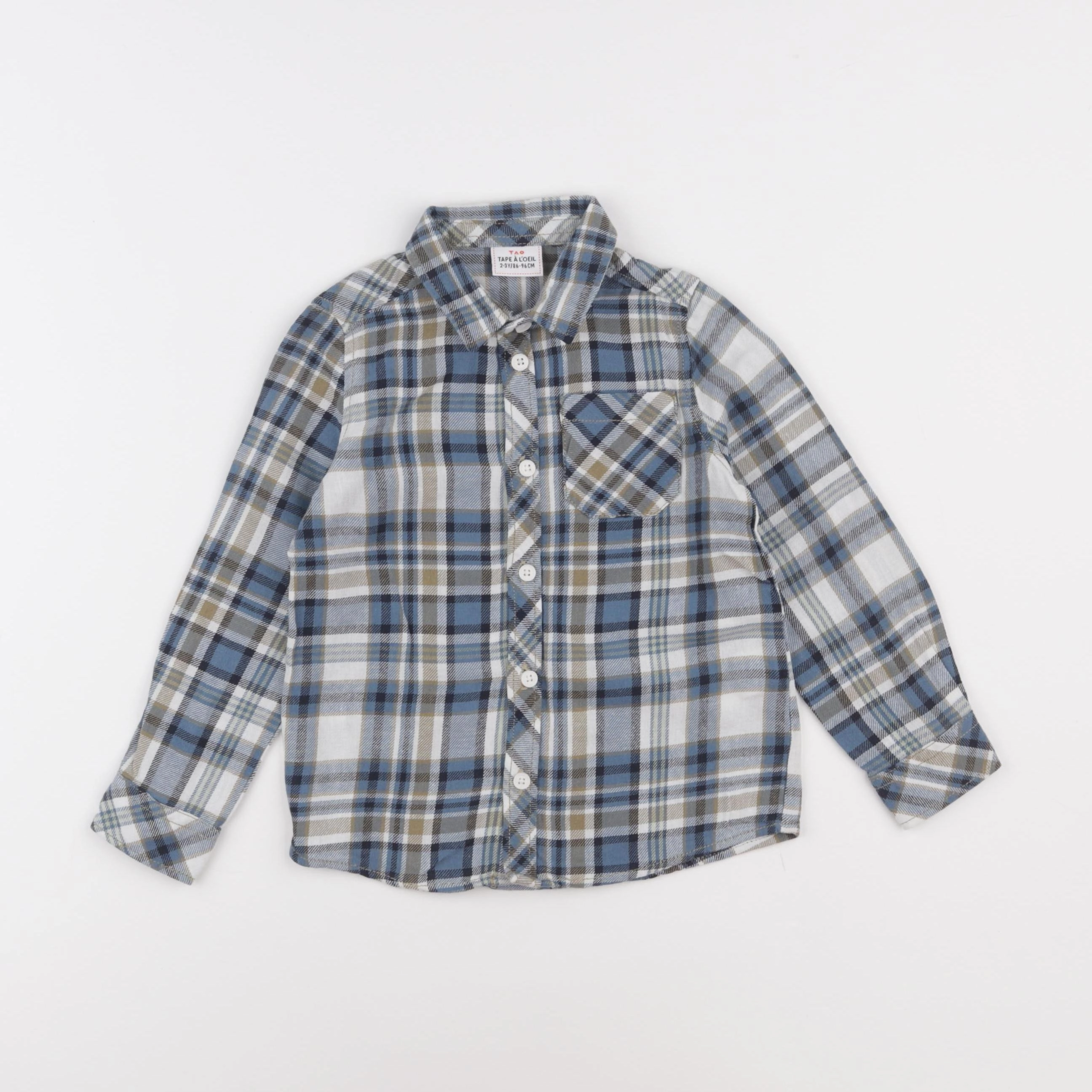Tape à l'oeil - chemise bleu - 2/3 ans