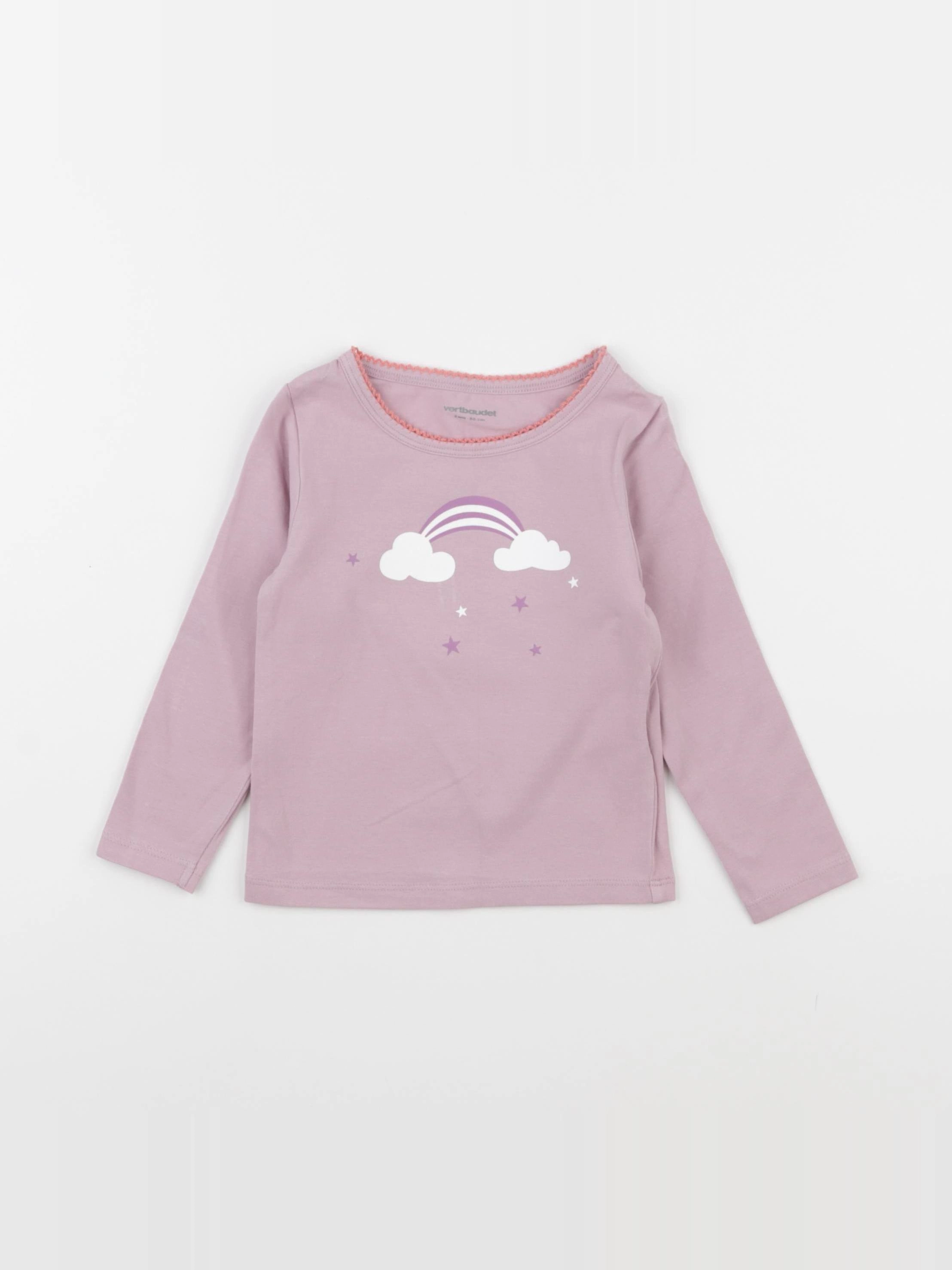 Vertbaudet - maillot de corps violet - 2 ans