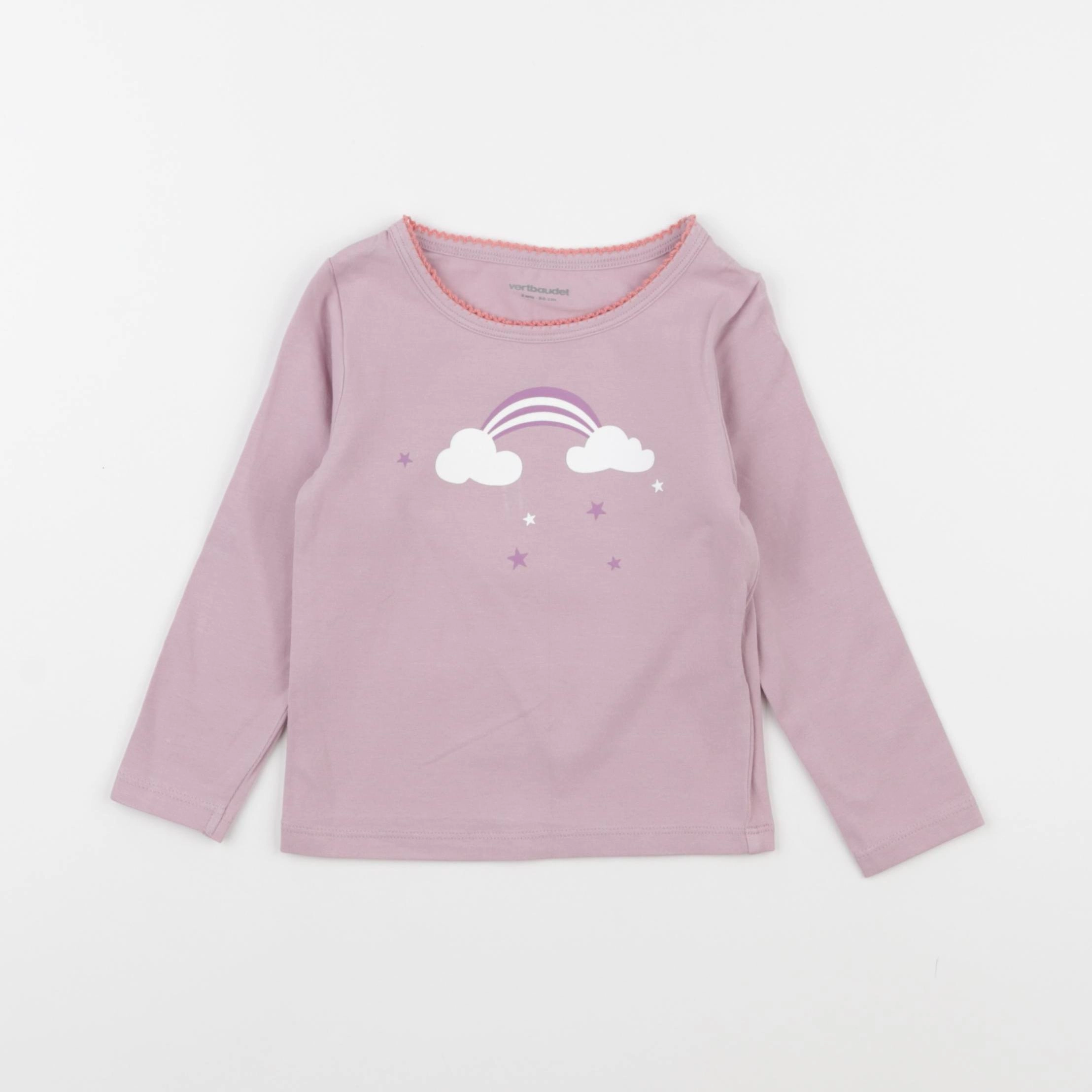 Vertbaudet - maillot de corps violet - 2 ans