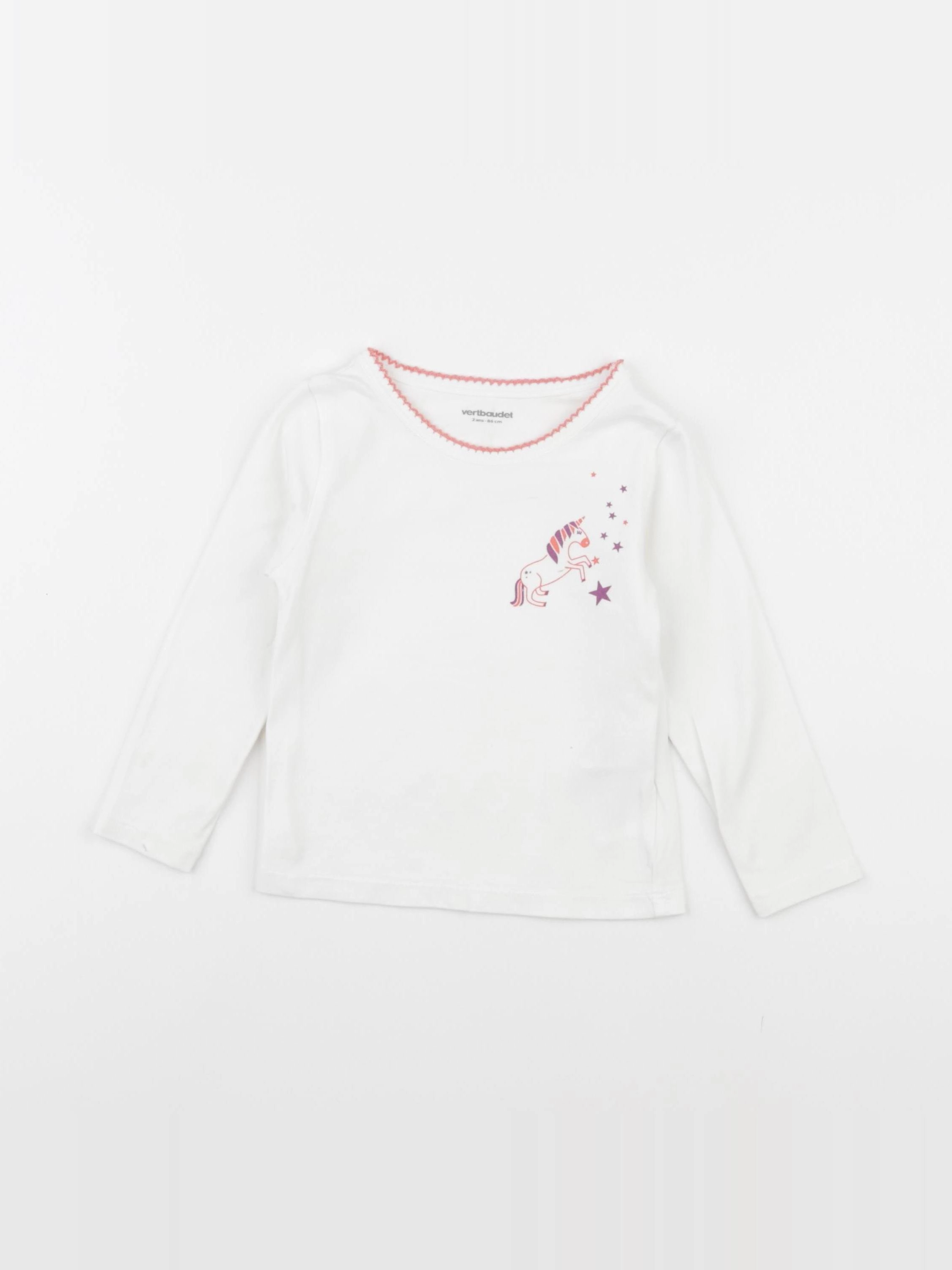 Vertbaudet - maillot de corps blanc - 2 ans