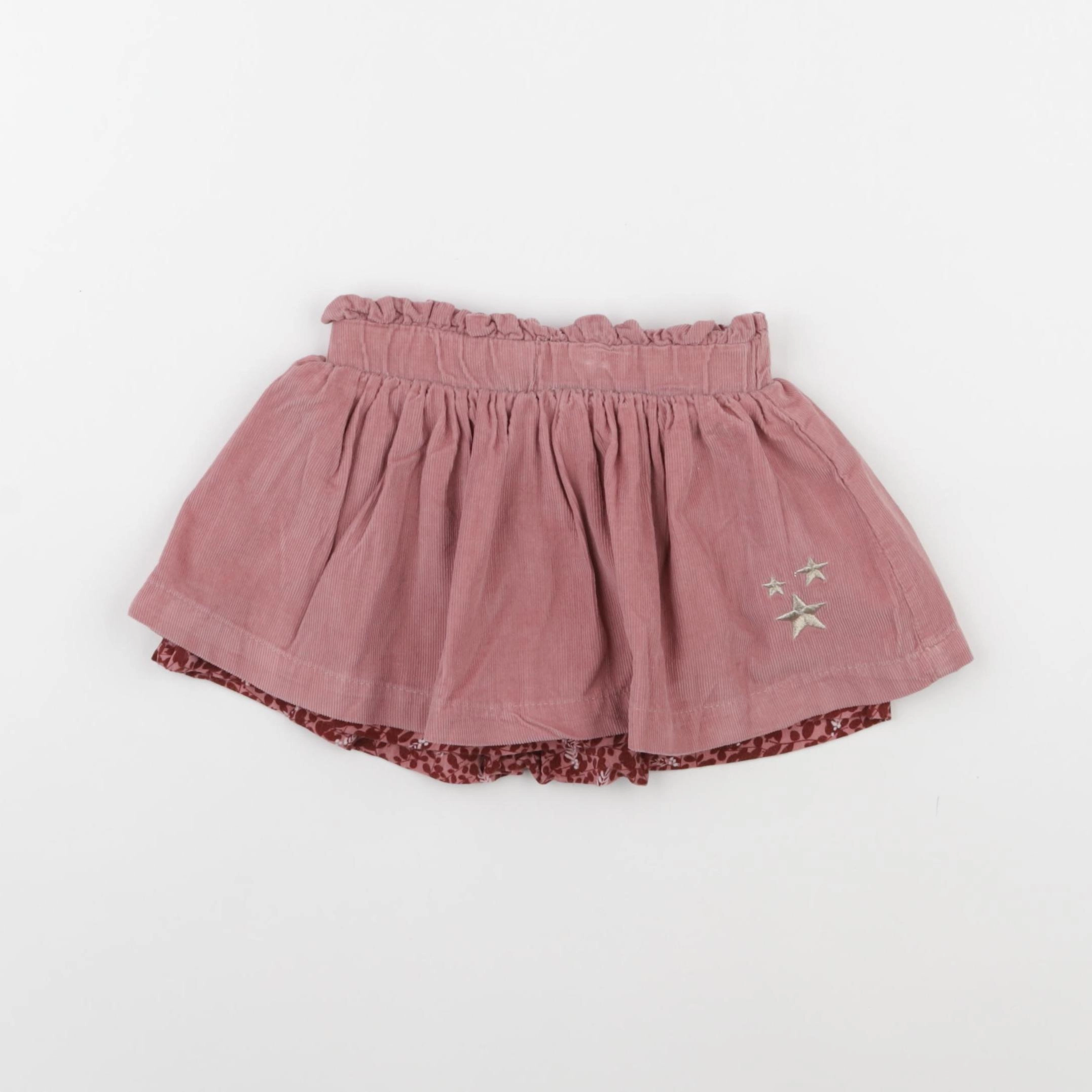 Vertbaudet - jupe réversible rose - 2 ans