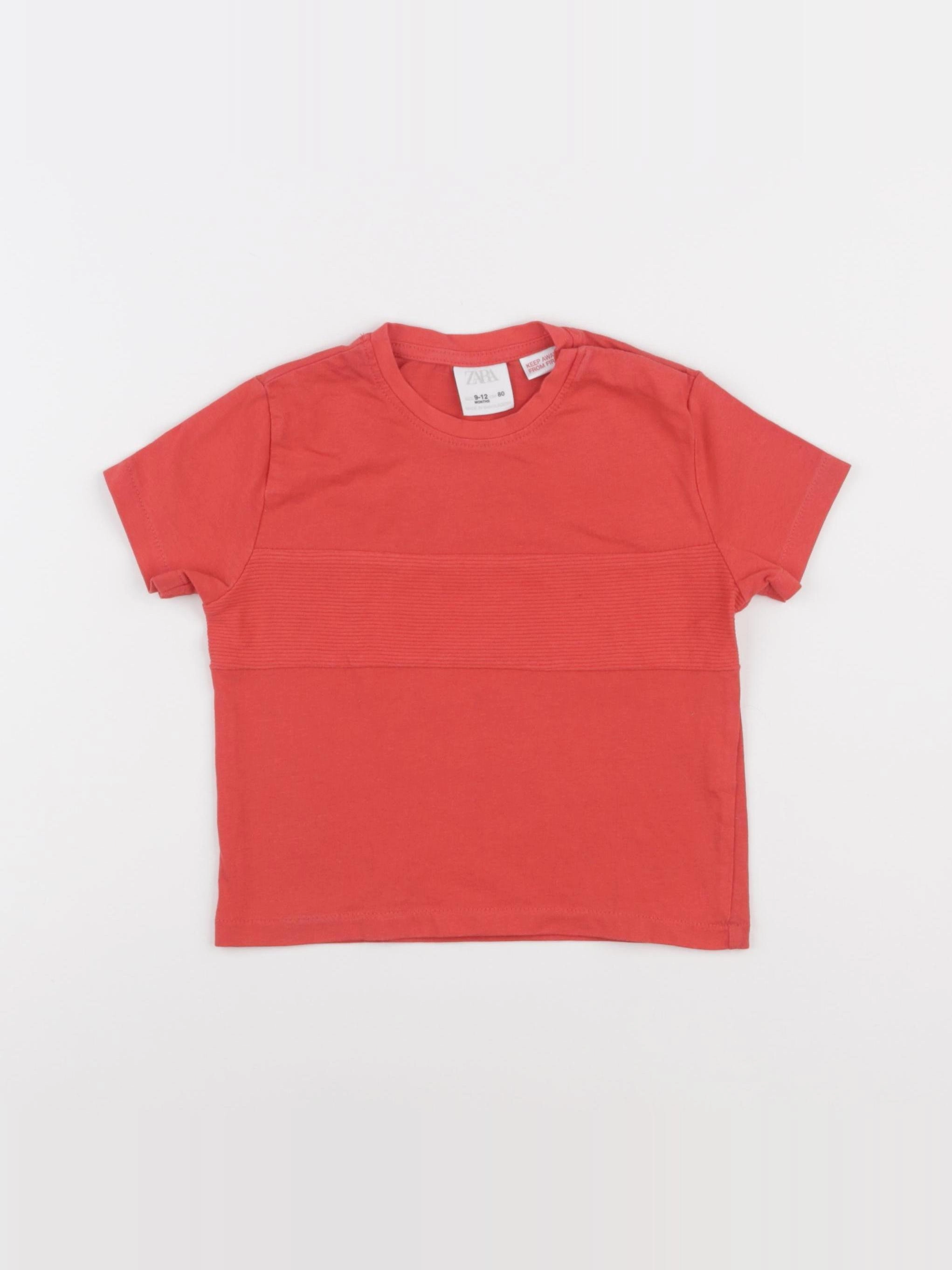 Zara - tee-shirt rouge - 9/12 mois