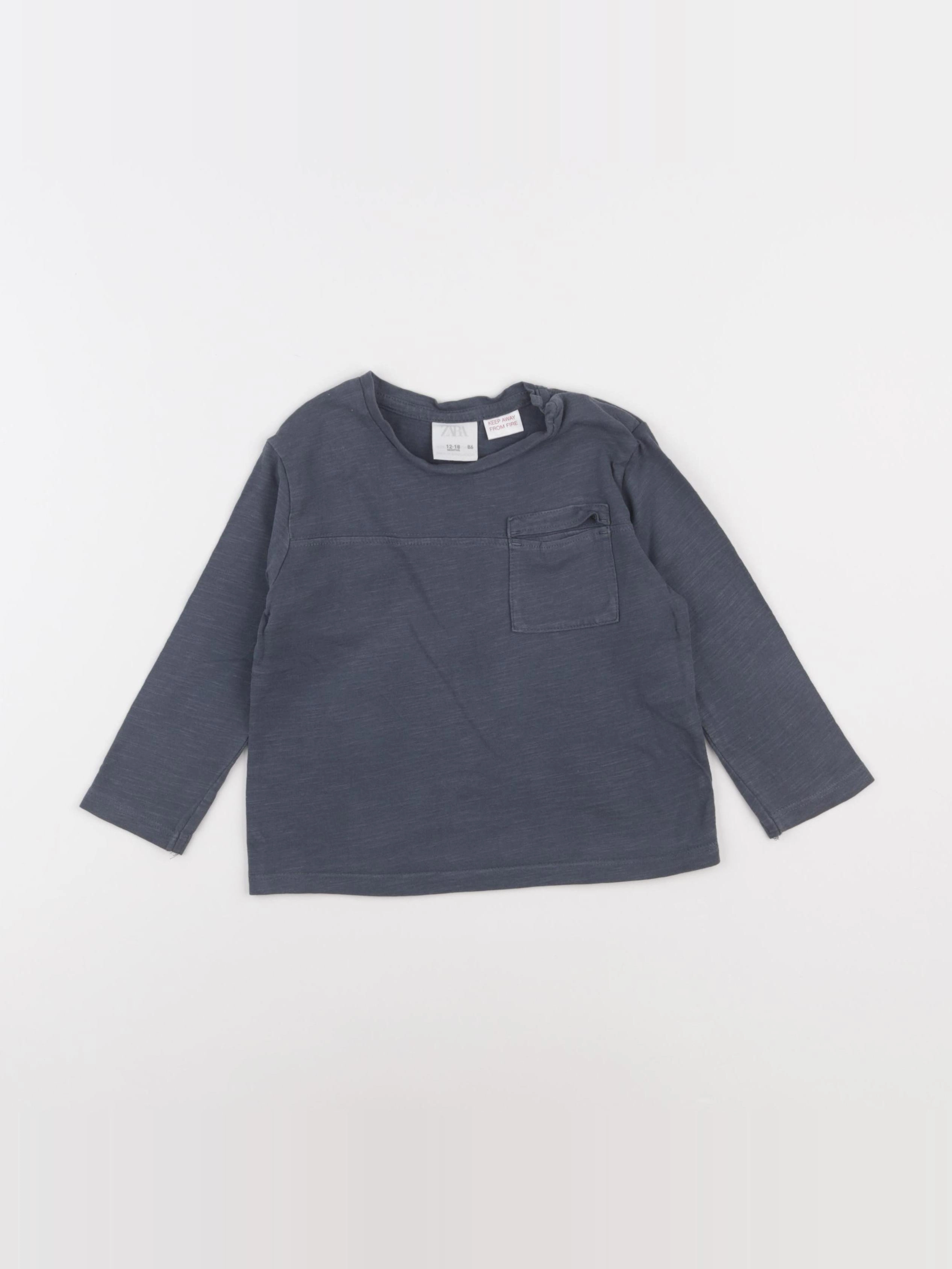 Zara - tee-shirt bleu - 12/18 mois