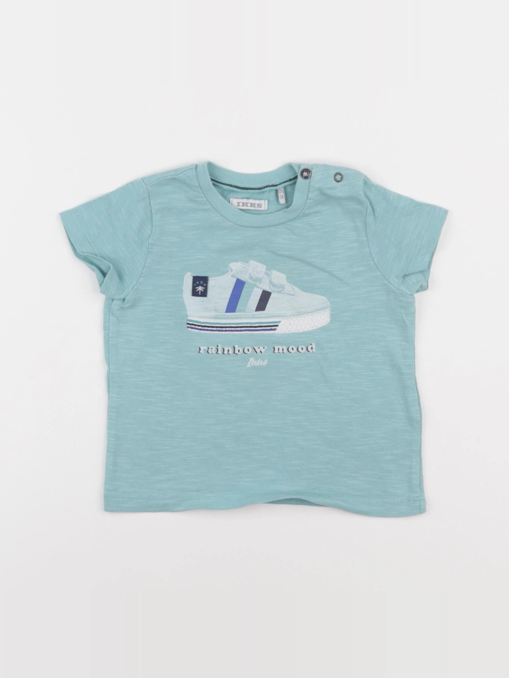 IKKS - tee-shirt bleu - 12 mois