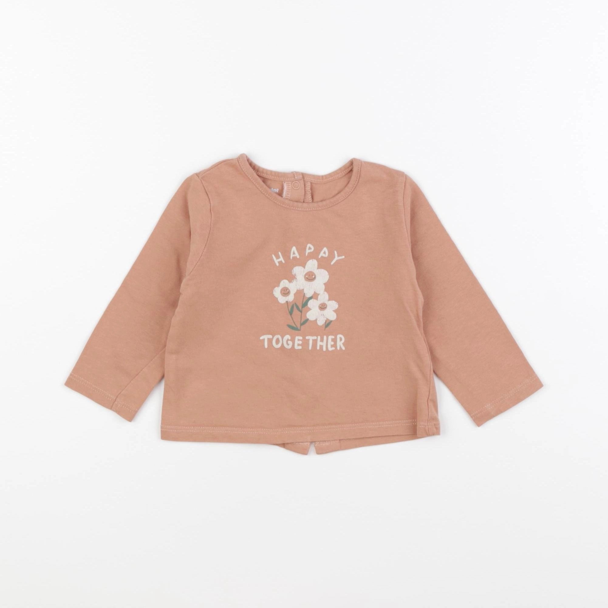 Vertbaudet - tee-shirt rose - 6 mois