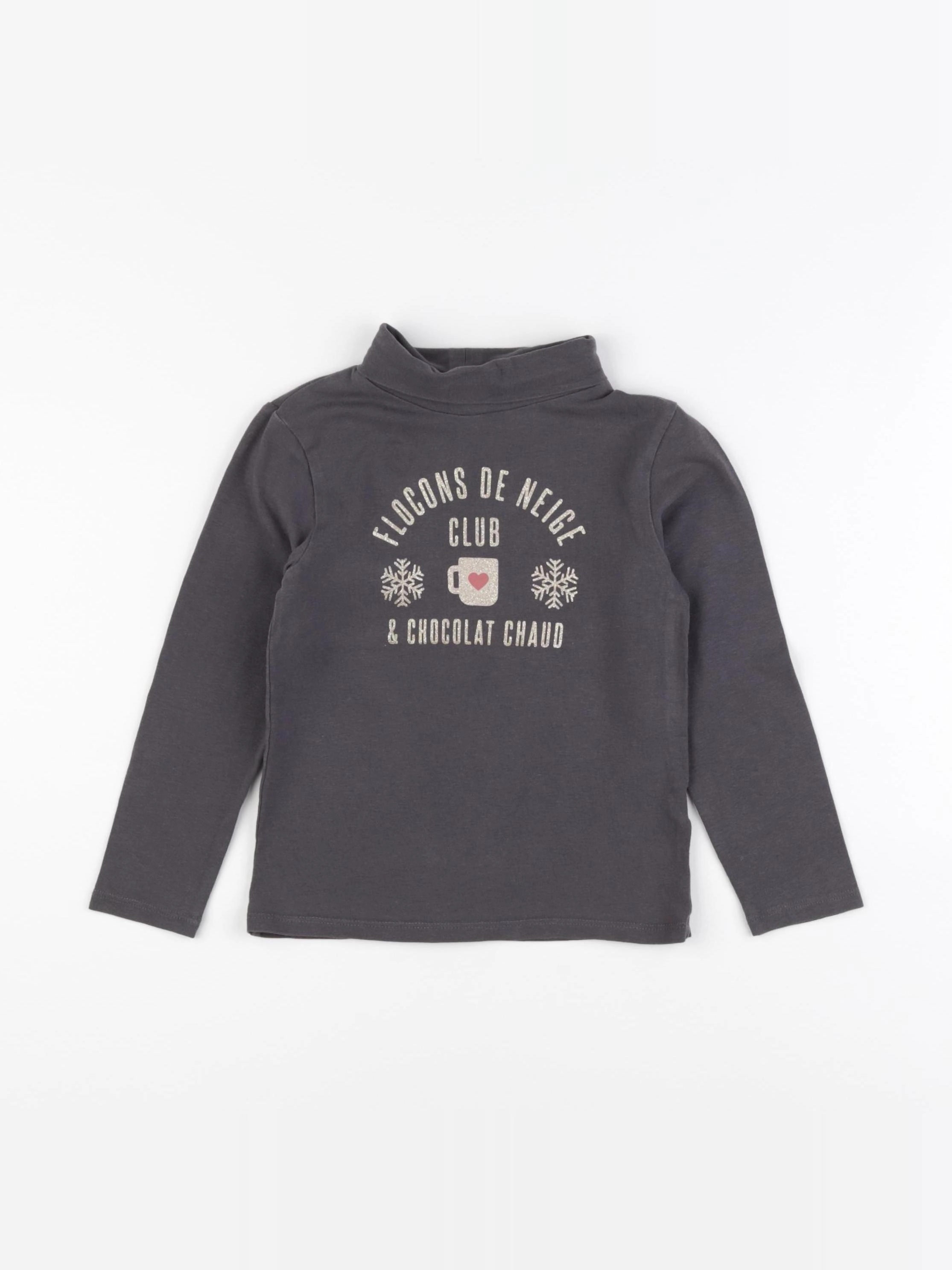 Vertbaudet - sous-pull gris - 5 ans