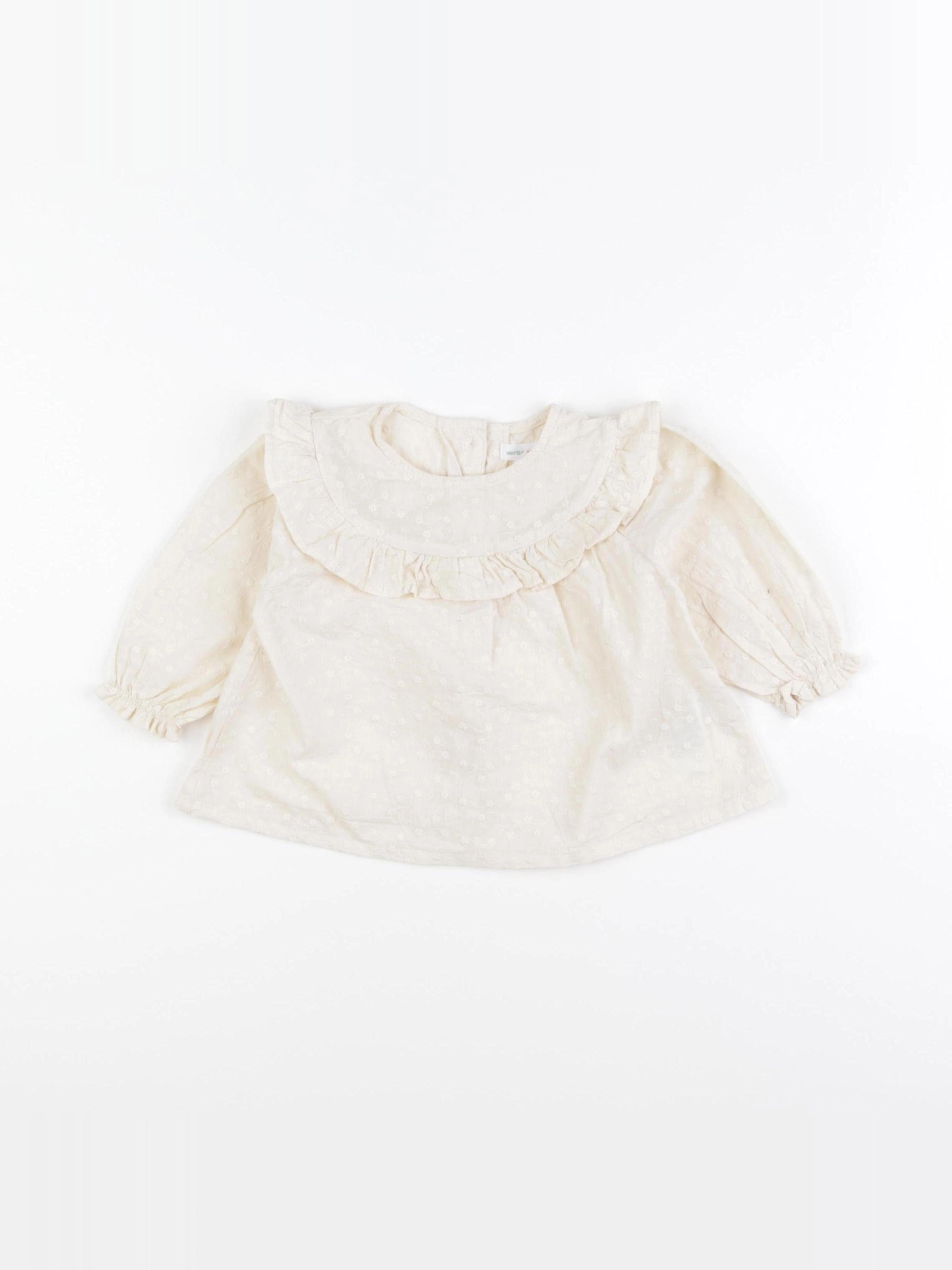 Vertbaudet - blouse beige - 9 mois