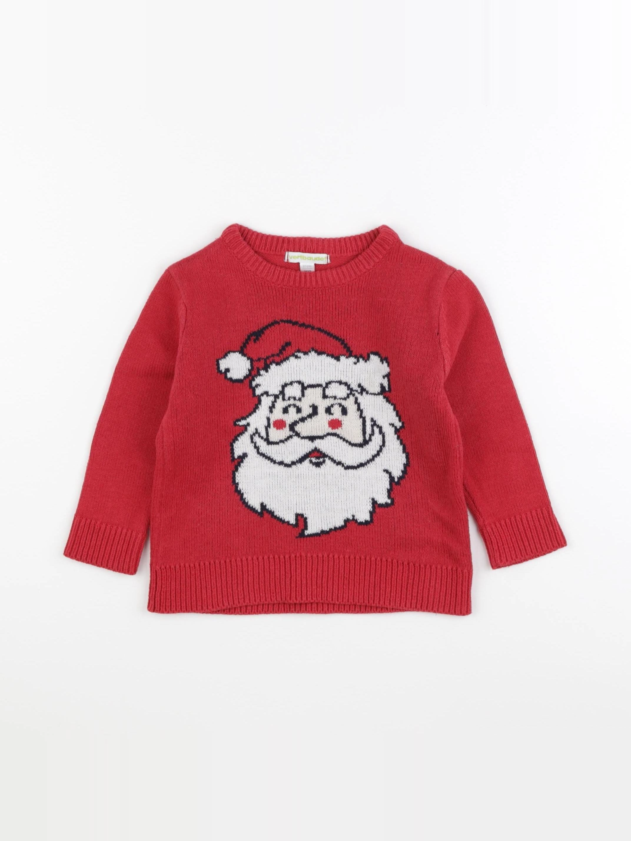 Vertbaudet - pull rouge - 3 ans
