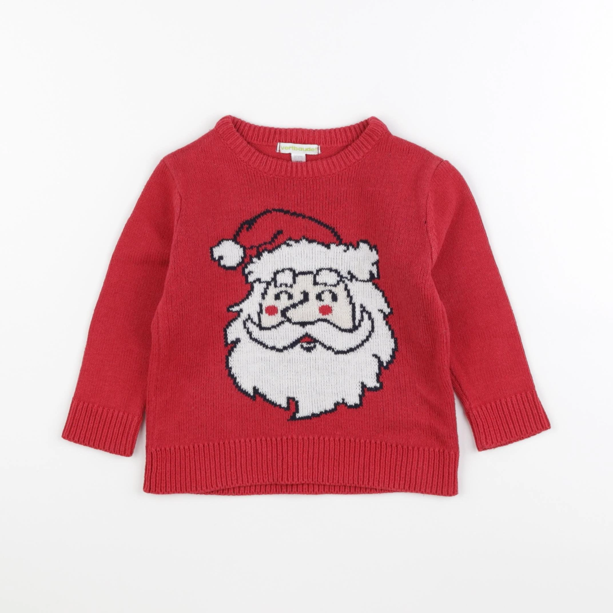 Vertbaudet - pull rouge - 3 ans