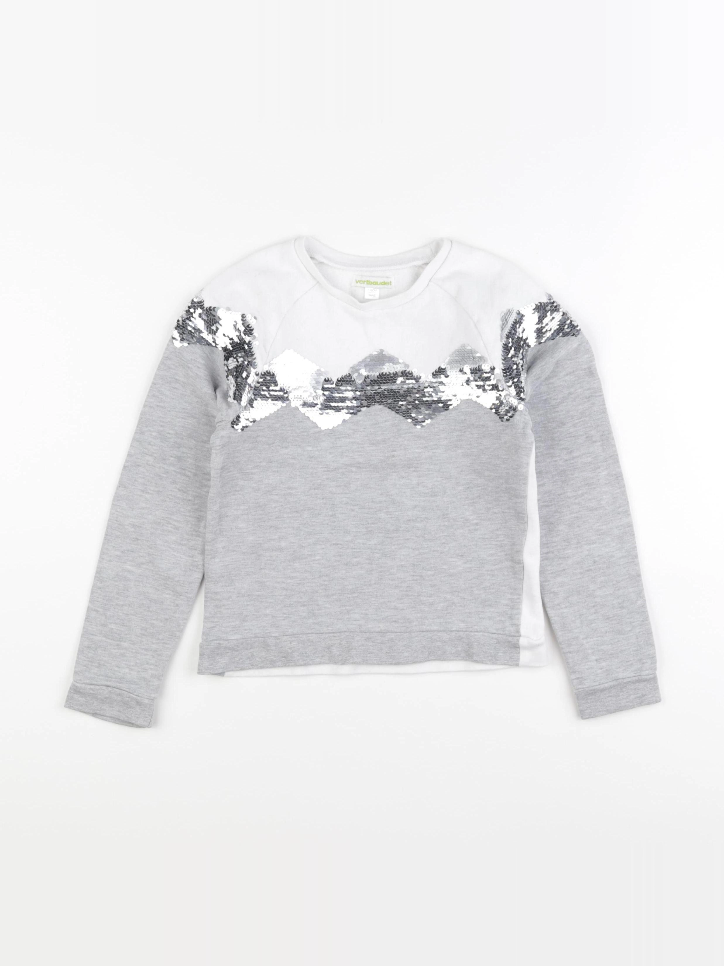 Vertbaudet - sweat gris - 6 ans