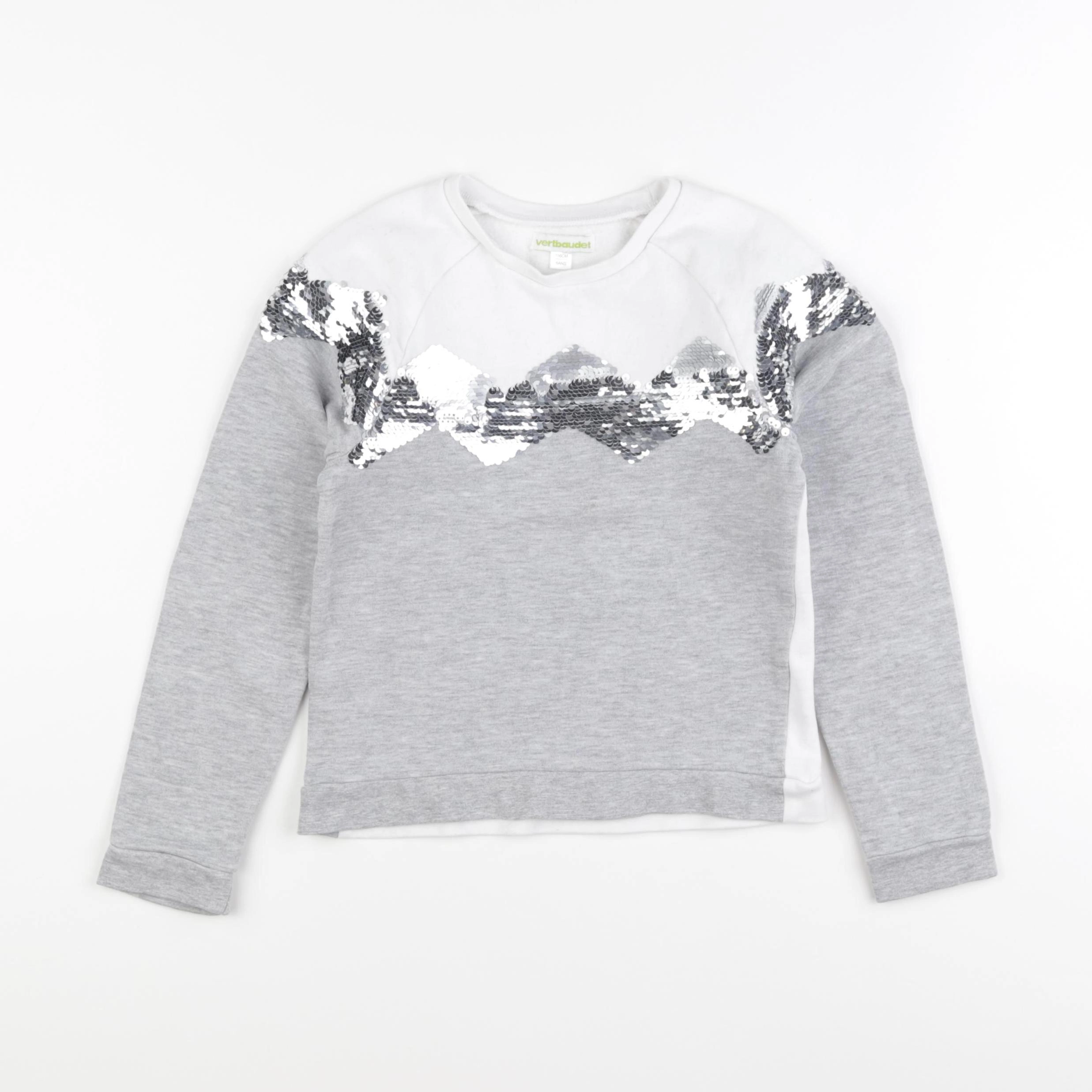 Vertbaudet - sweat gris - 6 ans
