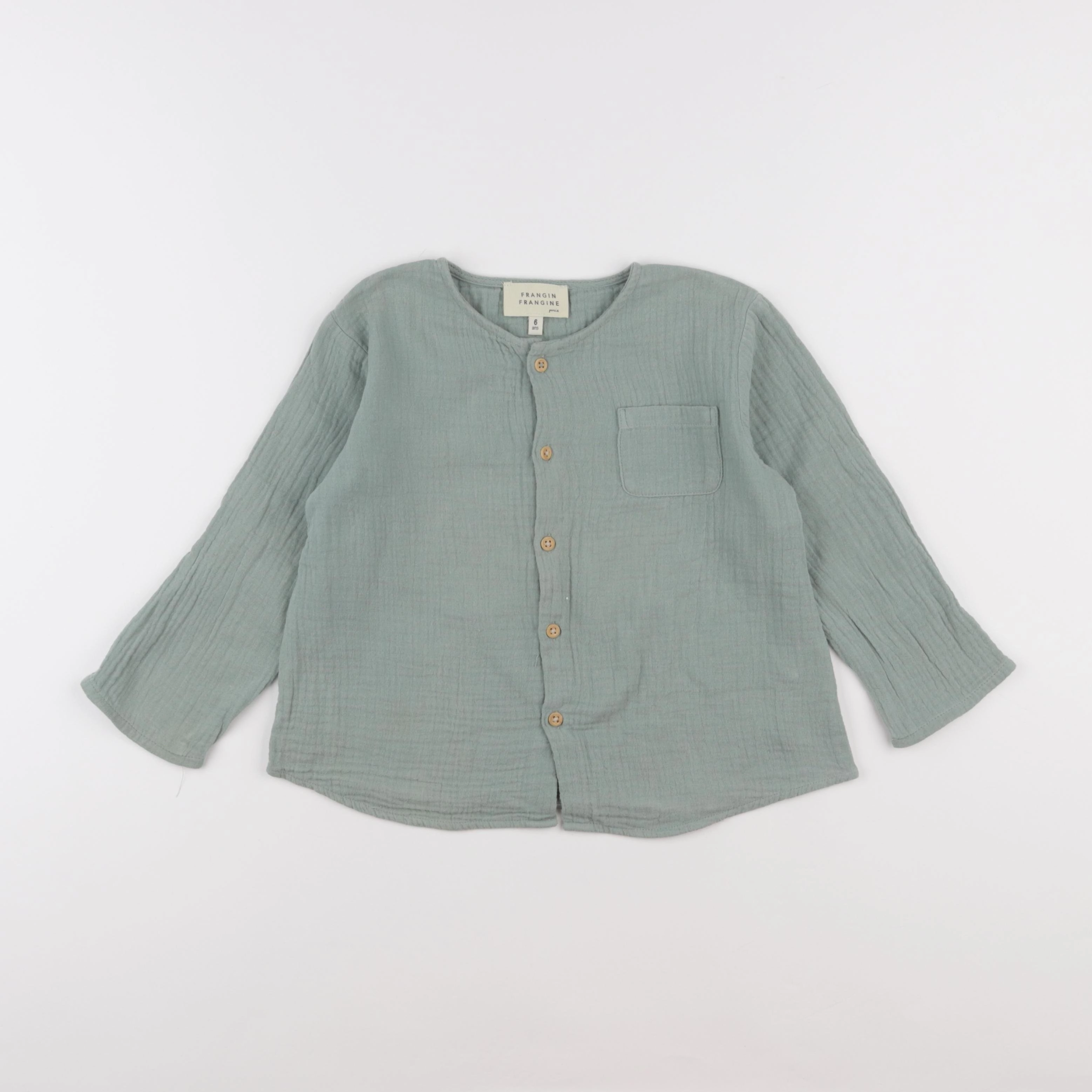Frangin Frangine - blouse vert - 6 ans
