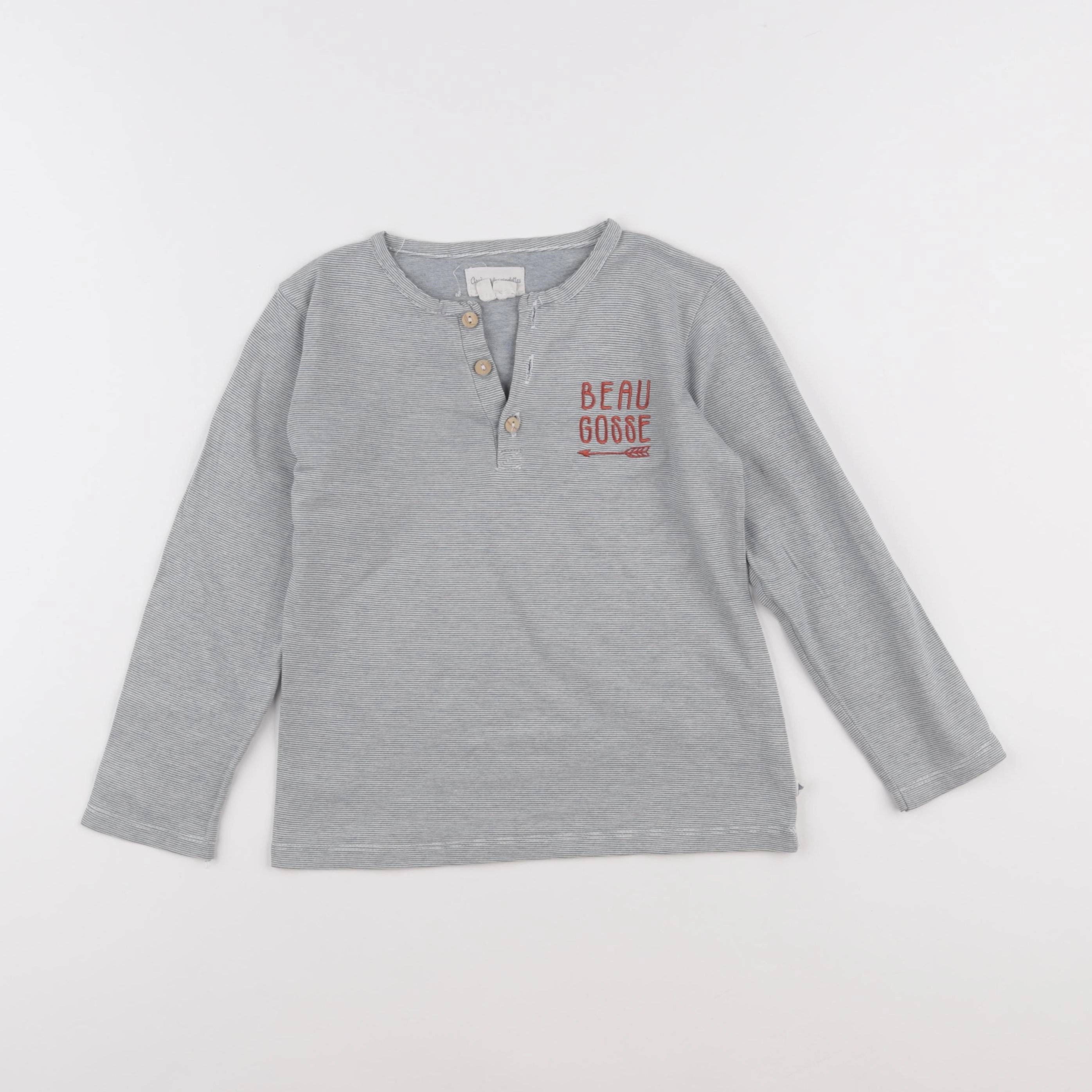 Arsène et les pipelettes - tee-shirt gris - 6 ans