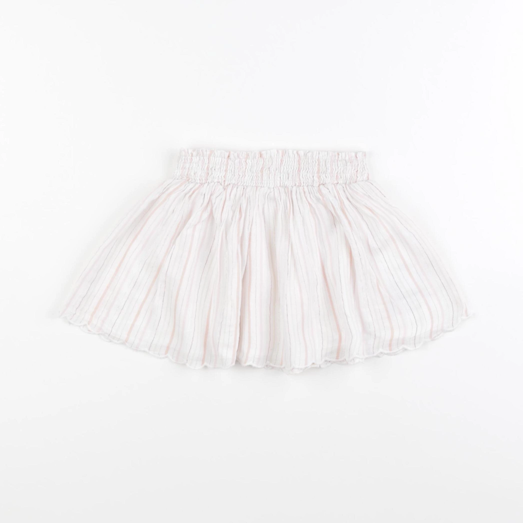 Vertbaudet - jupe blanc, rose - 3 ans