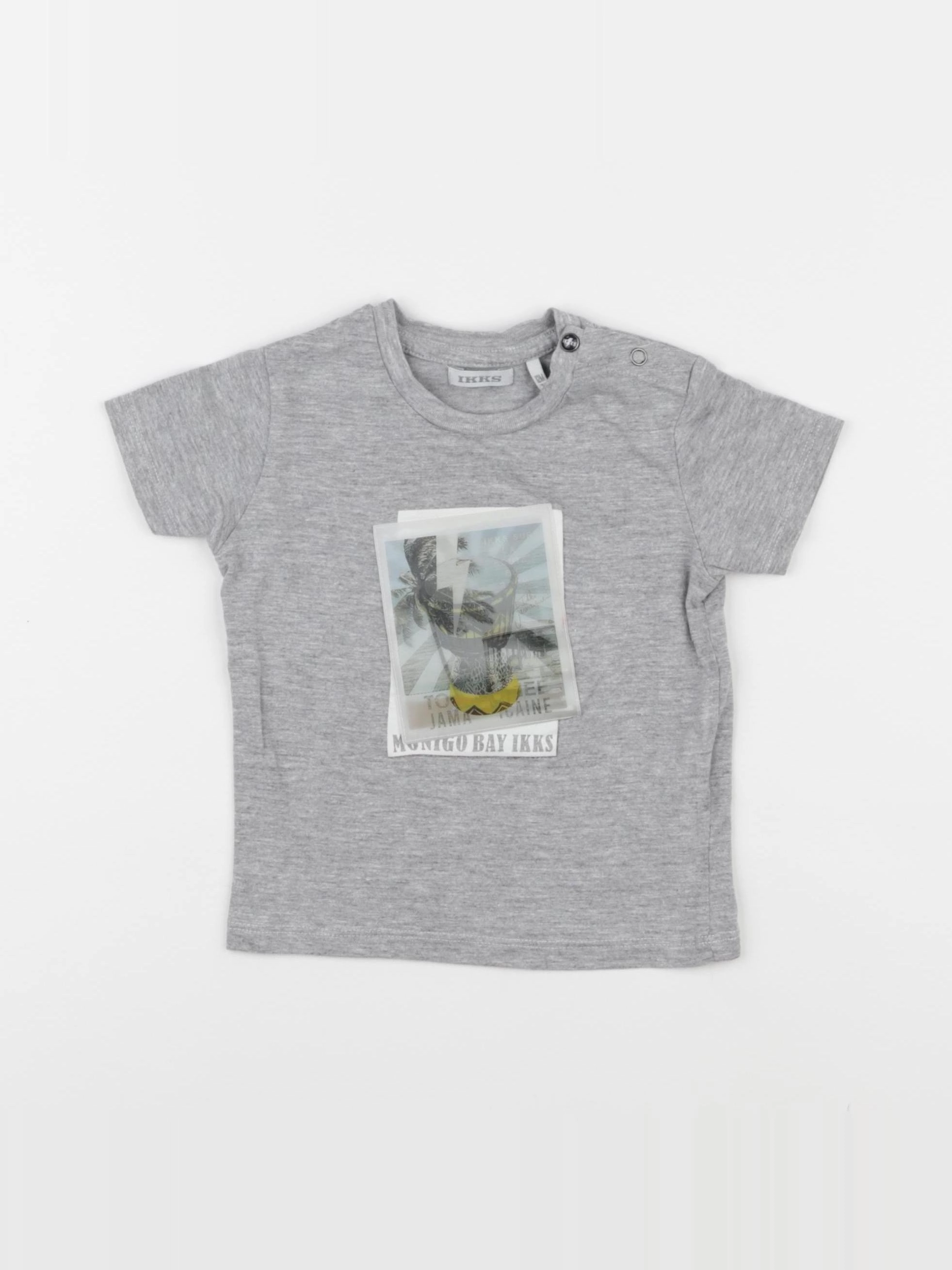 IKKS - tee-shirt gris - 12 mois